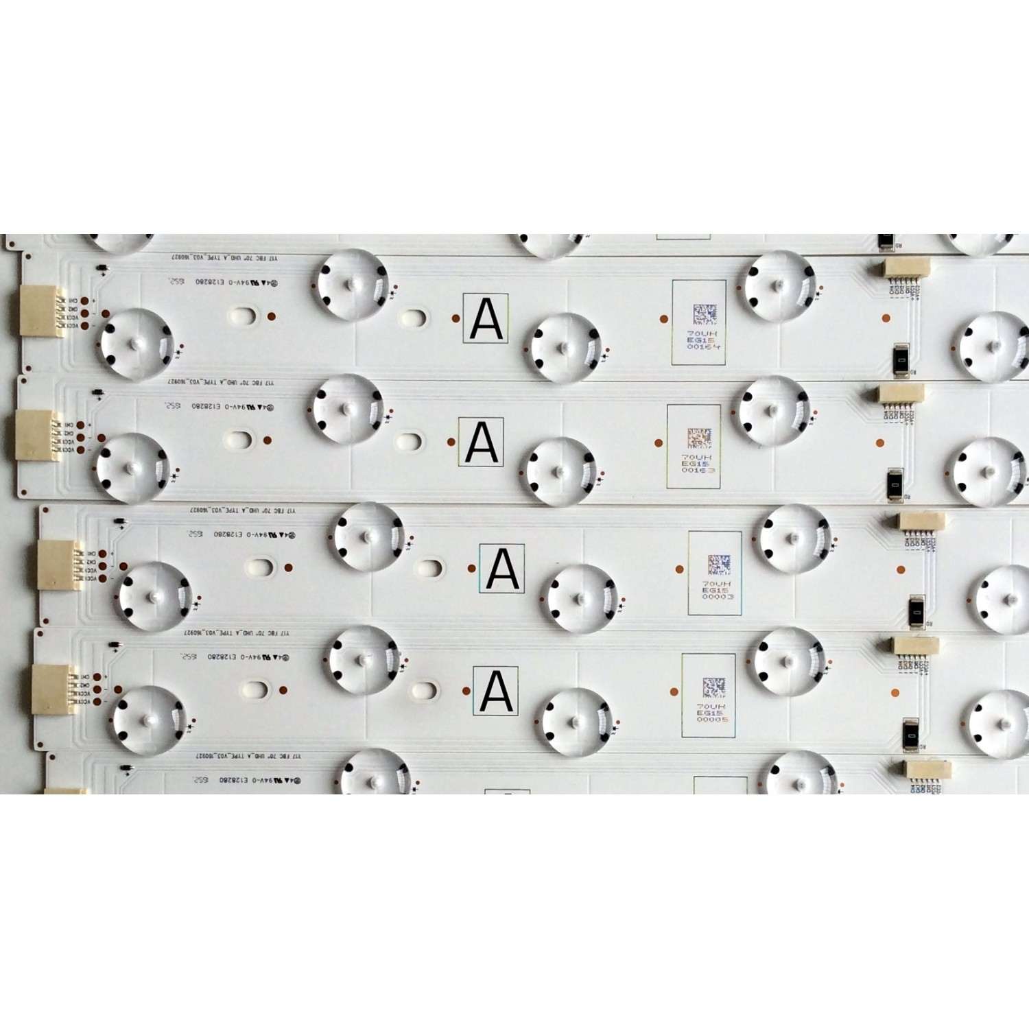 KIT DE LED'S PARA TV VIZIO (16 PIEZAS) / NUMERO DE PARTE Y17 FBC 70" UHD_A TYPE_V03_160927 / Y17 FBC 70" UHD_B TYPE_V01_160927 / 70UH CH19 / E128280 / PANEL S700FUA-4 / MODELO M70-E3 - Imagen 6