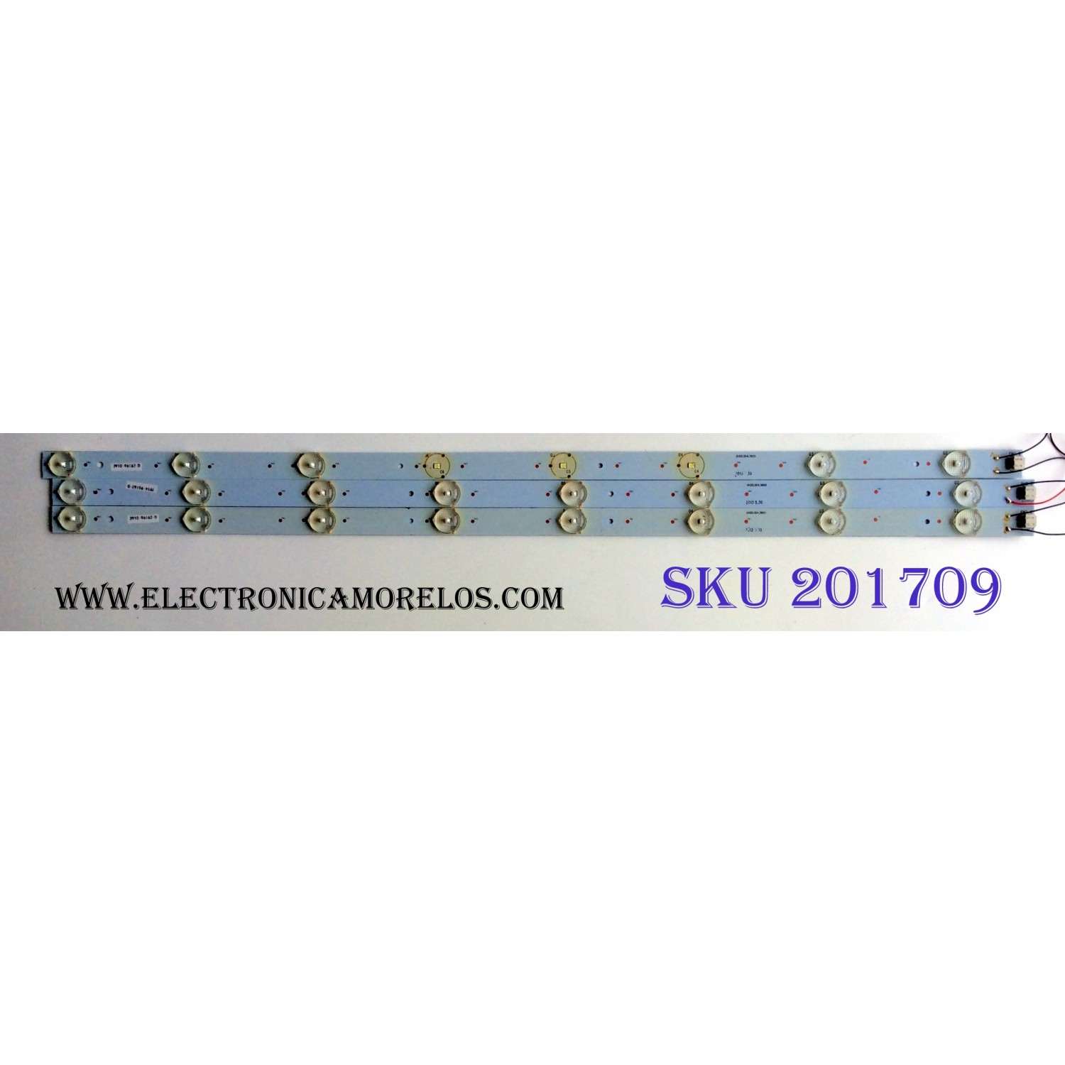 KIT DE LED'S PARA TV APEX ((3 PIEZAS)) / NUMERO DE PARTE GKB5.564.3800 / 3914-96162-D / LK315T3HA49 / PANEL LK315T3HA49 / DH3151A05-5 / MODELO LE3245M