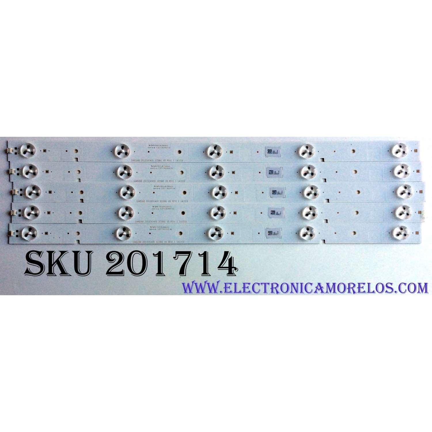 KIT DE LED'S PARA TV HISENSE / INSIGNIA ((INCOMPLETO SOLO 5 PIEZAS)) / NUMERO DE PARTE 1131319 / 2013CHI400 / 2013CHI400 3228N1 05 REV1.0 130625 / PANEL HD400DF-E37 (010)(BBY) / MODELOS 40H4C / 40K200 / 40K20DW / NS-40D420NA16