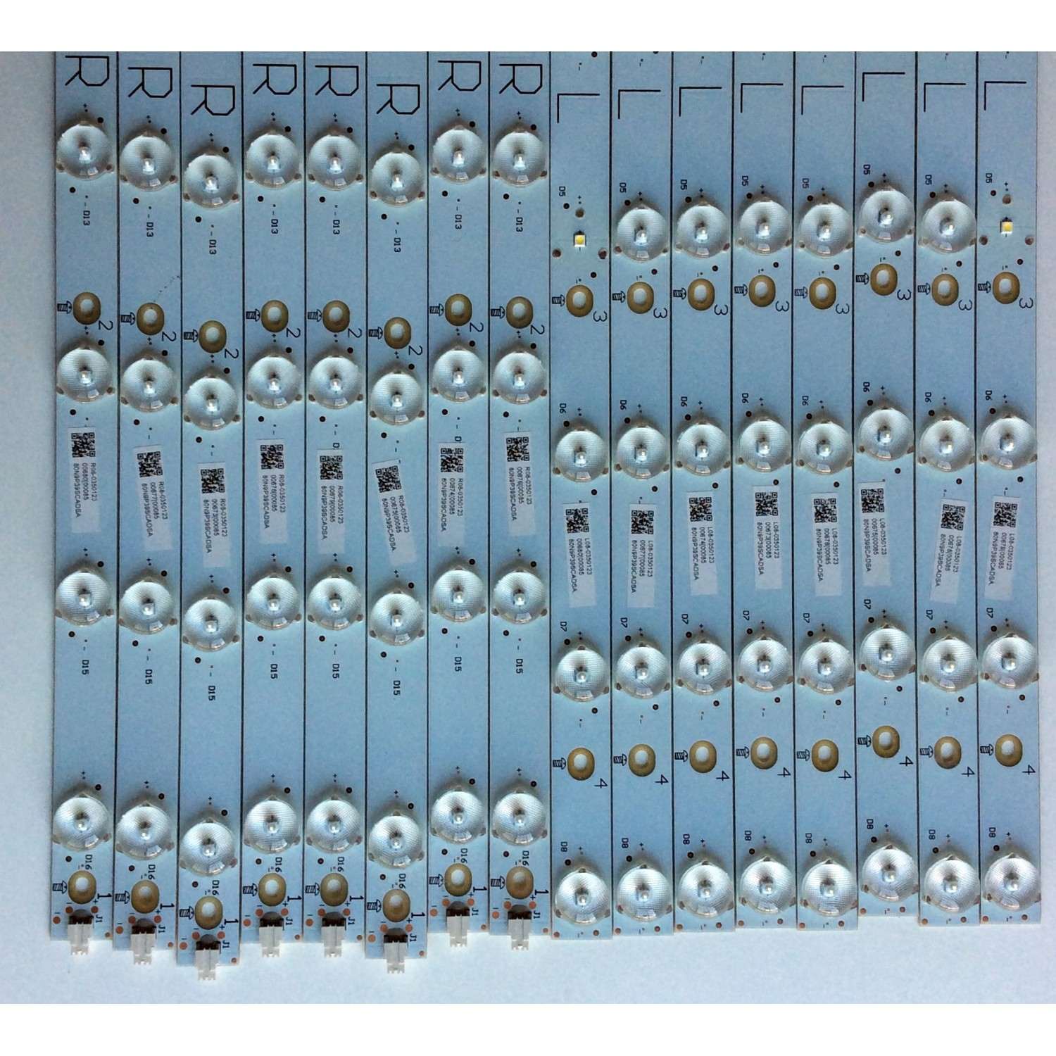 KIT DE LED'S PARA TV (16 PIEZAS) / VIZIO LBM500P0402-AC-3(L) / LBM500P0402-AD-3(R) / R08-0350123 / E349376 / PANEL TPT500J1-HVN08 REV:S400A / MODELO M502I-B1 - Imagen 2
