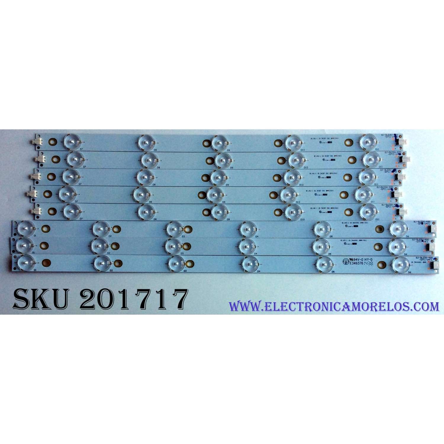 KIT DE LED'S PARA TV (8 PIEZAS) / VIZIO GJ-DLEDV-420-D711-V4-L / GJ-DLEDV-420-D711-V4-R / E349376