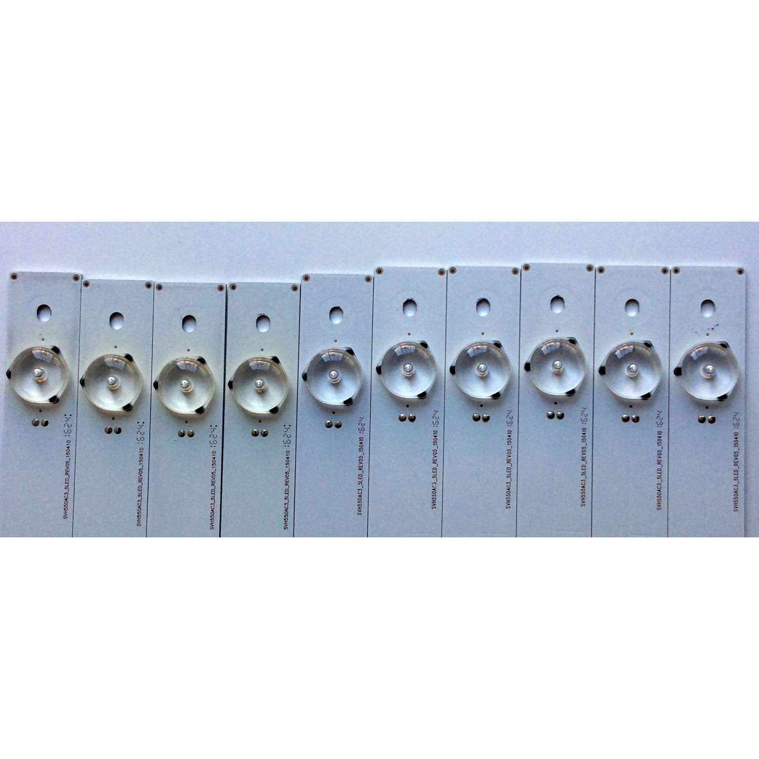 KIT DE LEDS ORIGINAL PARA TV INSIGNIA 10 PIEZAS / NUMERO DE PARTE SVH550AC3 / 1142183 / SVH550AC3_5LED_REV05_150410 / SVH550AC3_5LED_REV05_150410 / PANEL HD550DF-B52 / HD550DF-B52(020) / MODELOS 55H6B / 55H5C / LED55EC290N / NS-55D510NA17 / LC-55LB481U - Imagen 2