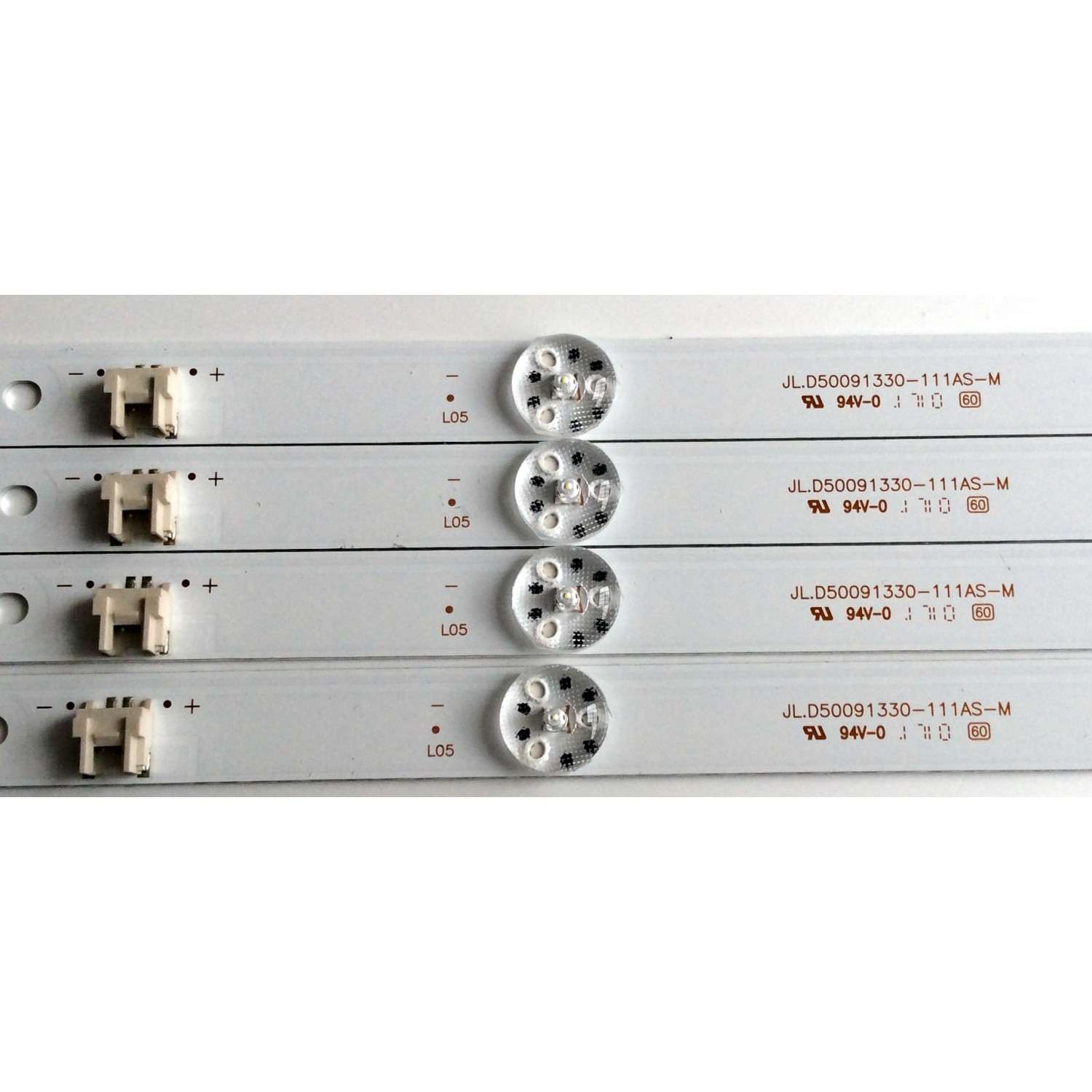 KIT DE LEDS PARA TV ELEMENT 4 PIEZAS / NUMERO DE PARTE JL.D50091330-111AS-M / 21005687 / T303 / PANEL MD5004YTIF / MODELO ELFW5017 - Imagen 2