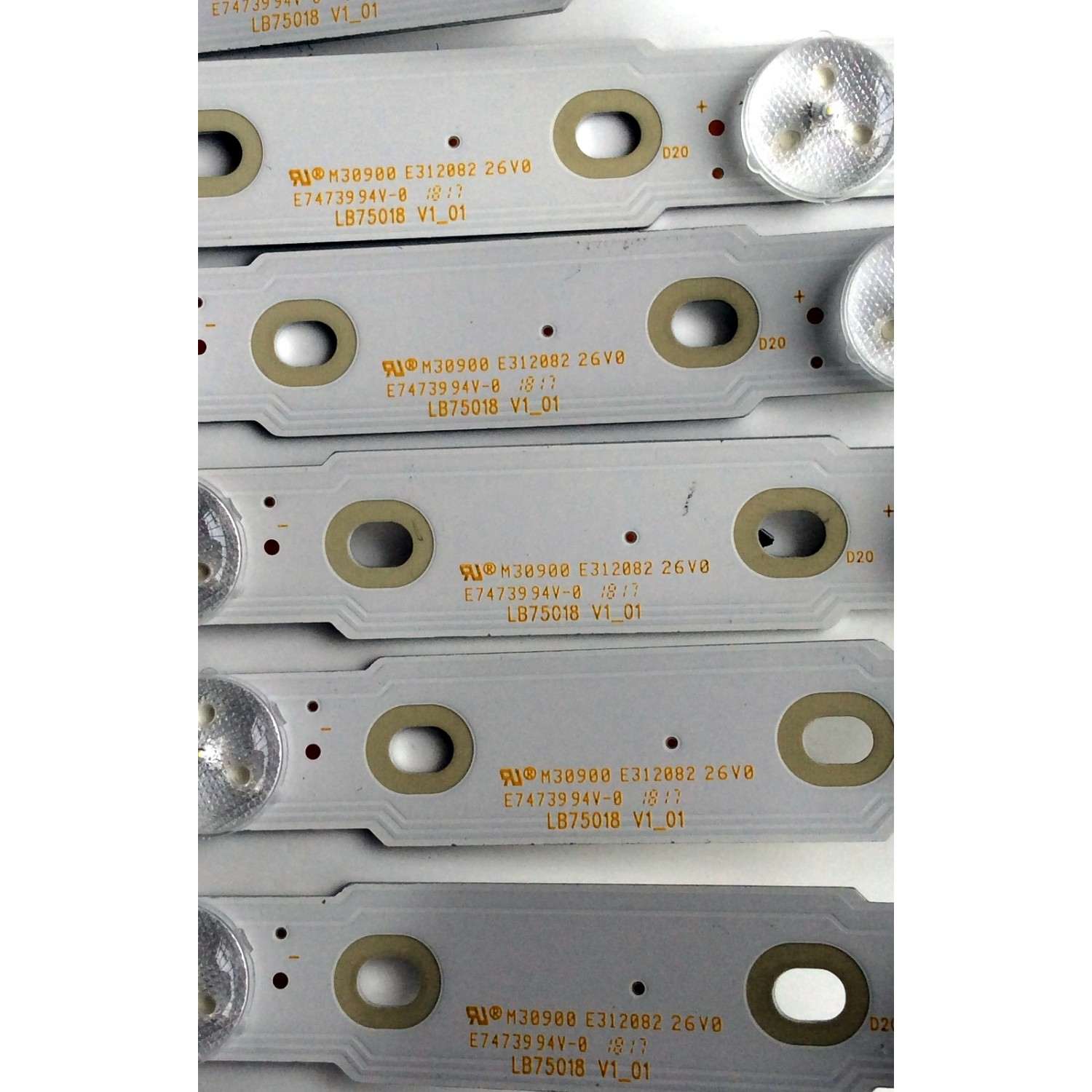 KIT DE LED'S PARA TV ((INCOMPLETO SOLO 20 PIEZAS)) / LB75018 / LB75018 V0_01 / JX75T09006 / 3HDV2HDV2 / PANEL´S T750QVF05.2 / YD8F007DND01B / MODELO XBR-75X900F - Imagen 6