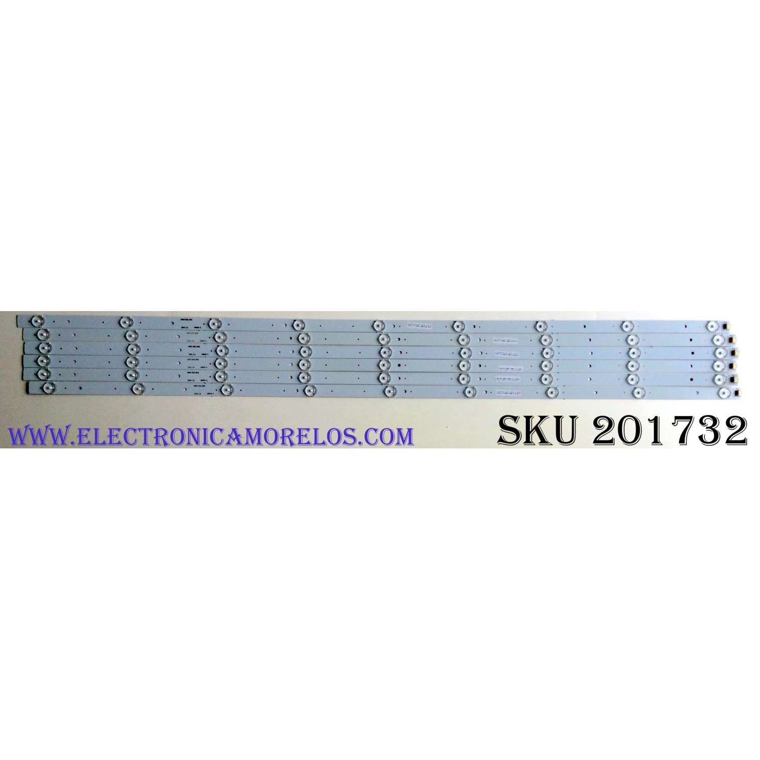 KIT DE LED'S PARA TV (6 PIEZAS) / WESTINGHOUSE GKB7.820.3816 / LTE48335 / 5.948.3018 / 15060I-JY-A0M32 / 48609-E / PANEL LSC480HN05 / MODELOS DWM48F1Y1 / DWM48F1Y1 TW-7810-S048B
