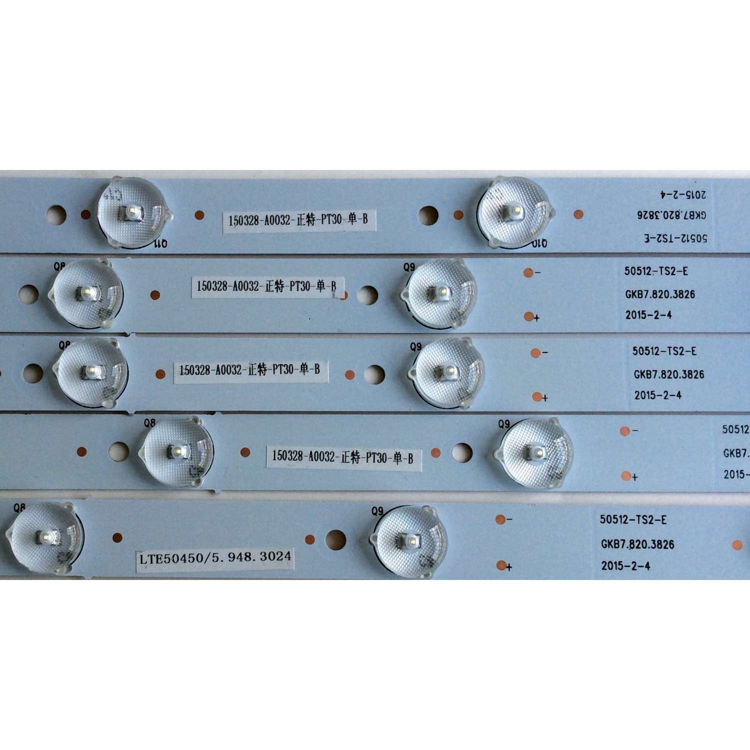 KIT DE LED'S PARA TV (5 PIEZAS) / APEX GKB5.948.3028 / GKB7.8203826 / LTE50450/5.948.3024 / PANEL T500HVN08.2 / MODELO LE50D5 - Imagen 4