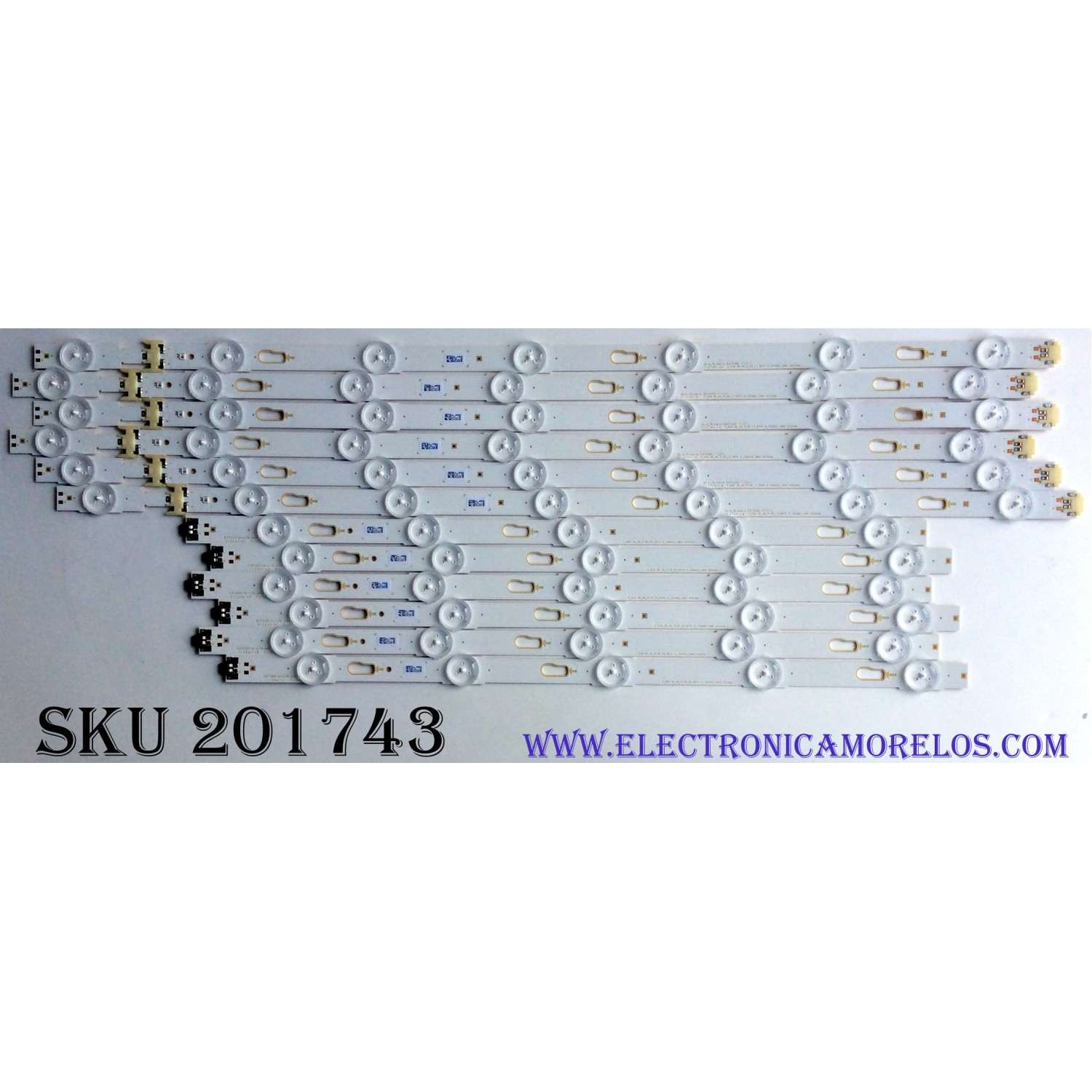 KIT DE LED'S PARA TV (12 PIEZAS) / SAMSUNG BN96-40632A / BN96-40633A / LM41-00335A / E473485 / PANELS CY-GM049HGLV8H / CY-WK049HGLV1V / CY-GM049HGLV2H / CY-WK049HGLV1H / MODELOS UN49KU6500 / UE49MU6300 / UA49KU7350 / MAS MODELOS EN DESCRIPCION