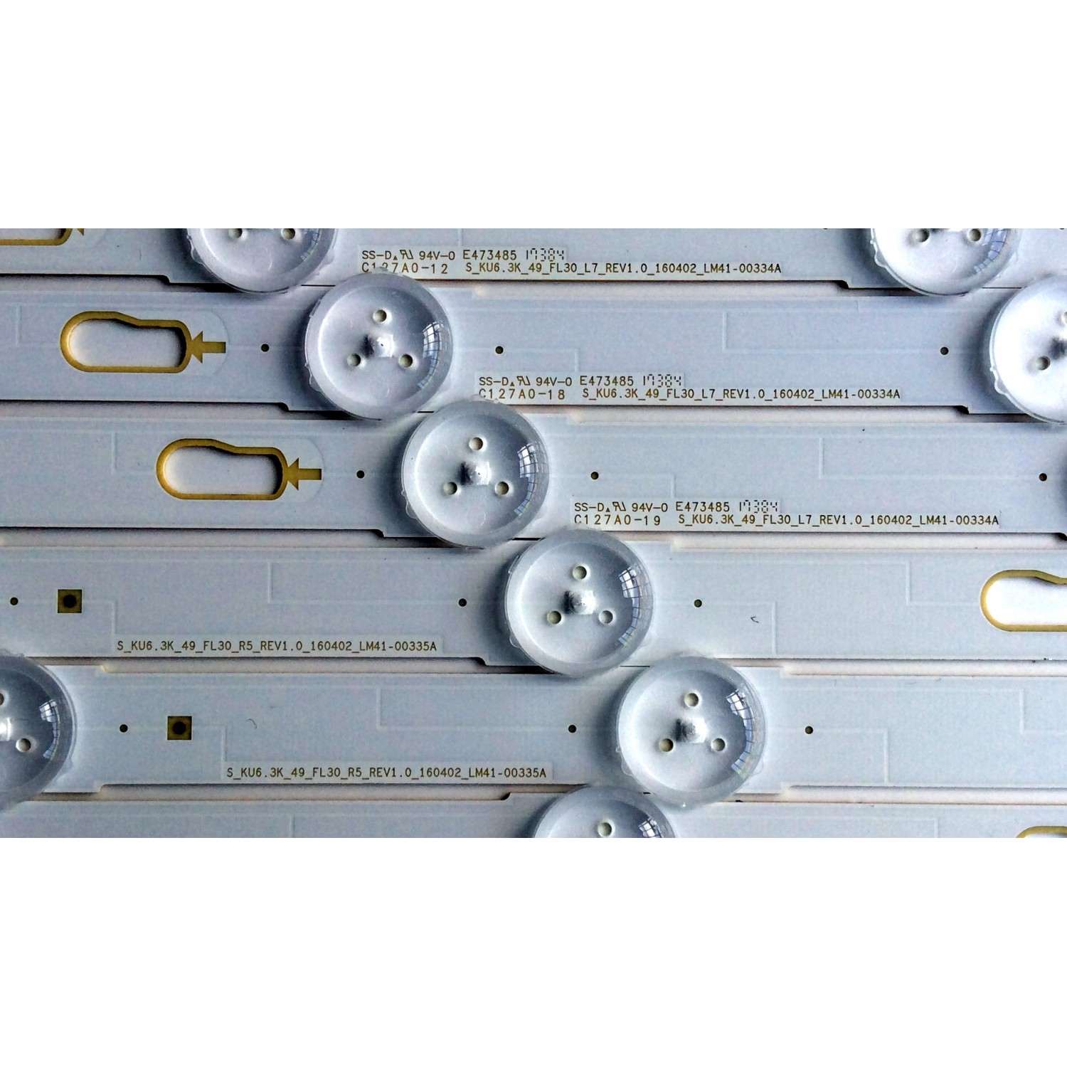 KIT DE LED'S PARA TV (12 PIEZAS) / SAMSUNG BN96-40632A / BN96-40633A / LM41-00335A / E473485 / PANELS CY-GM049HGLV8H / CY-WK049HGLV1V / CY-GM049HGLV2H / CY-WK049HGLV1H / MODELOS UN49KU6500 / UE49MU6300 / UA49KU7350 / MAS MODELOS EN DESCRIPCION - Imagen 5