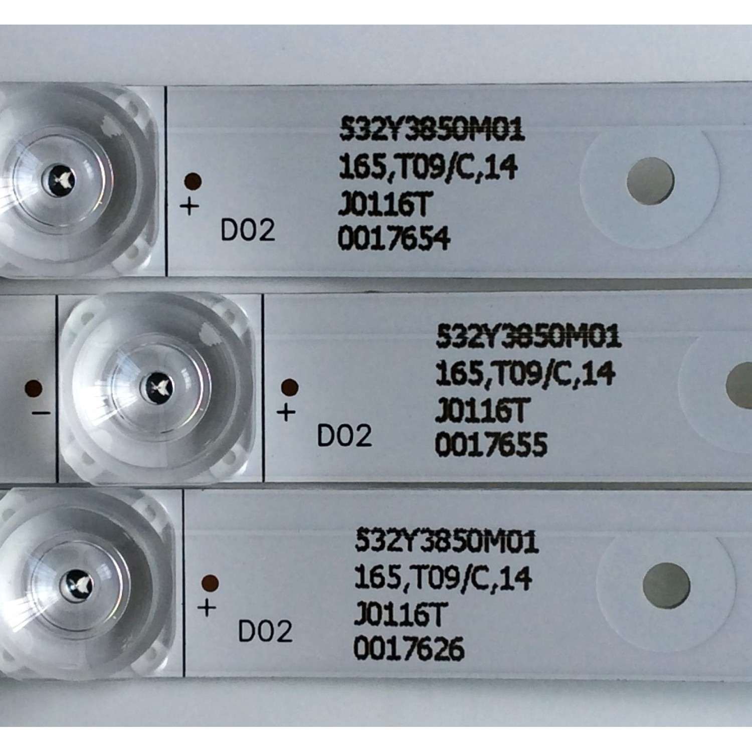 KIT DE LED'S PARA TV (3 PIEZAS) / INSIGNIA SVZC_39_3030_7LED_REV03_20171201 / E78030 / 532Y3850M01 / RUNTKD070 / MODELO NS-39D31DNA19 - Imagen 3