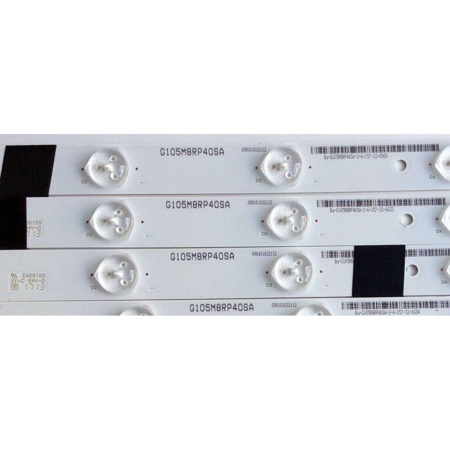 KIT DE LED'S PARA TV (16 PIEZAS) / SUNBRITE IC-A-VZAA65D854A / IC-A-VZAA65D854B / 0981010221I1 / 0981010221I2 / G105M8RP40SA / BY-G105M8RP40SA-2-6-157-I1-0022 / PANEL T650QVN06.0 / MODELO SB-6574UHD - Imagen 3