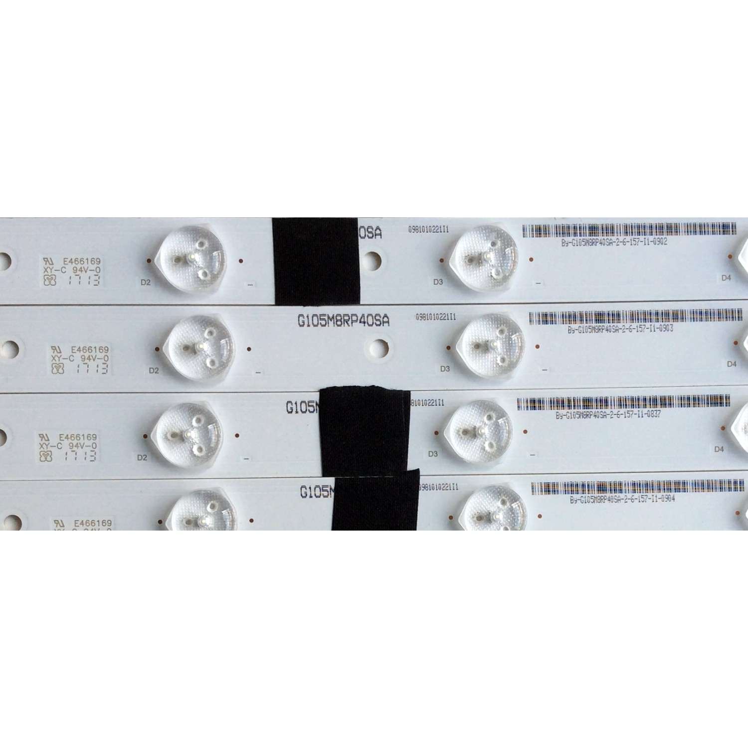 KIT DE LED'S PARA TV (16 PIEZAS) / SUNBRITE IC-A-VZAA65D854A / IC-A-VZAA65D854B / 0981010221I1 / 0981010221I2 / G105M8RP40SA / BY-G105M8RP40SA-2-6-157-I1-0022 / PANEL T650QVN06.0 / MODELO SB-6574UHD - Imagen 4