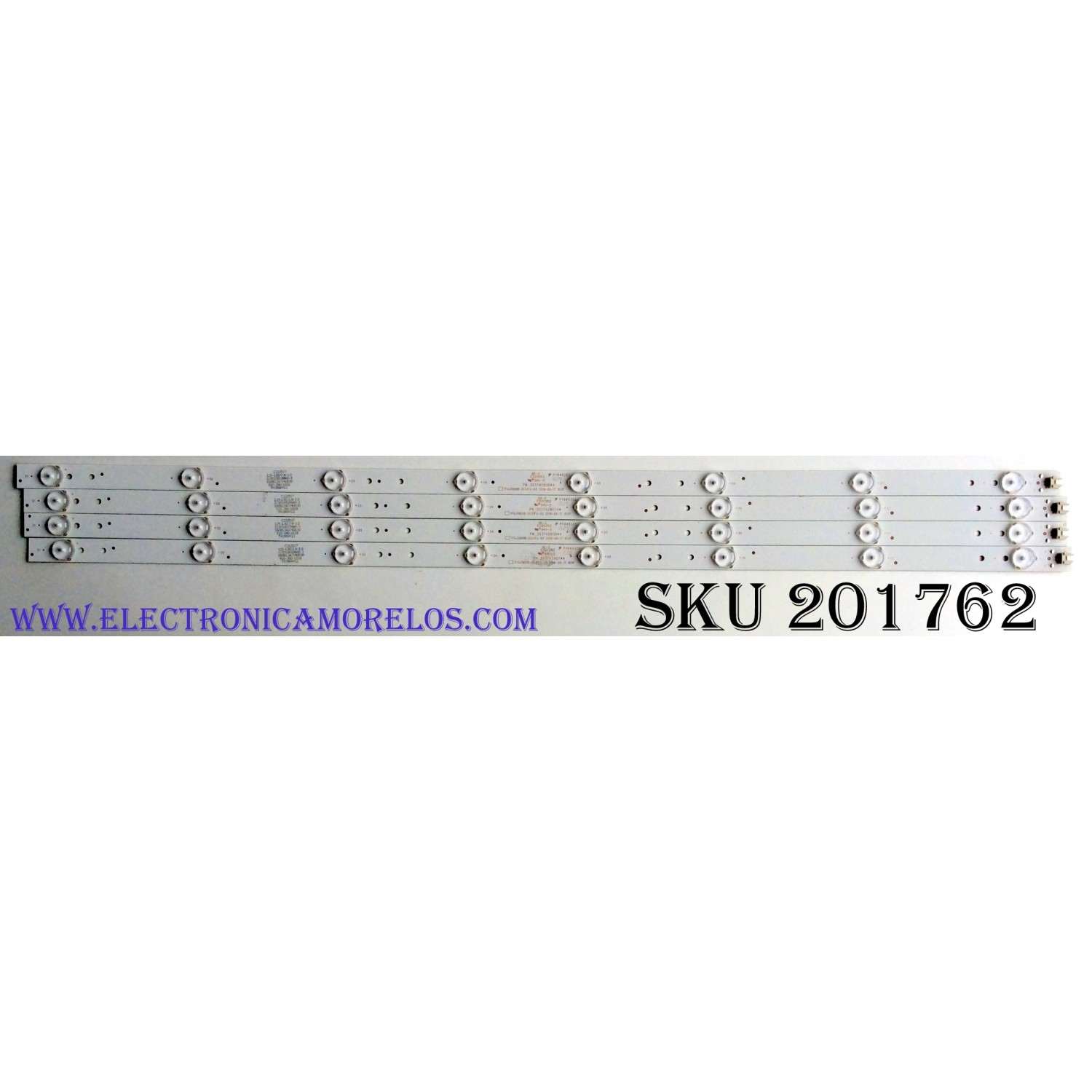 KIT DE LED'S PARA TV (4 PIEZAS) / ELEMENT 303TH390044 / TFGJ39D08-ZC21FG-03 / 125-130/2.9-3.0 / PANEL T390-DXB (P) -DLED / MODELO ELEFW3916