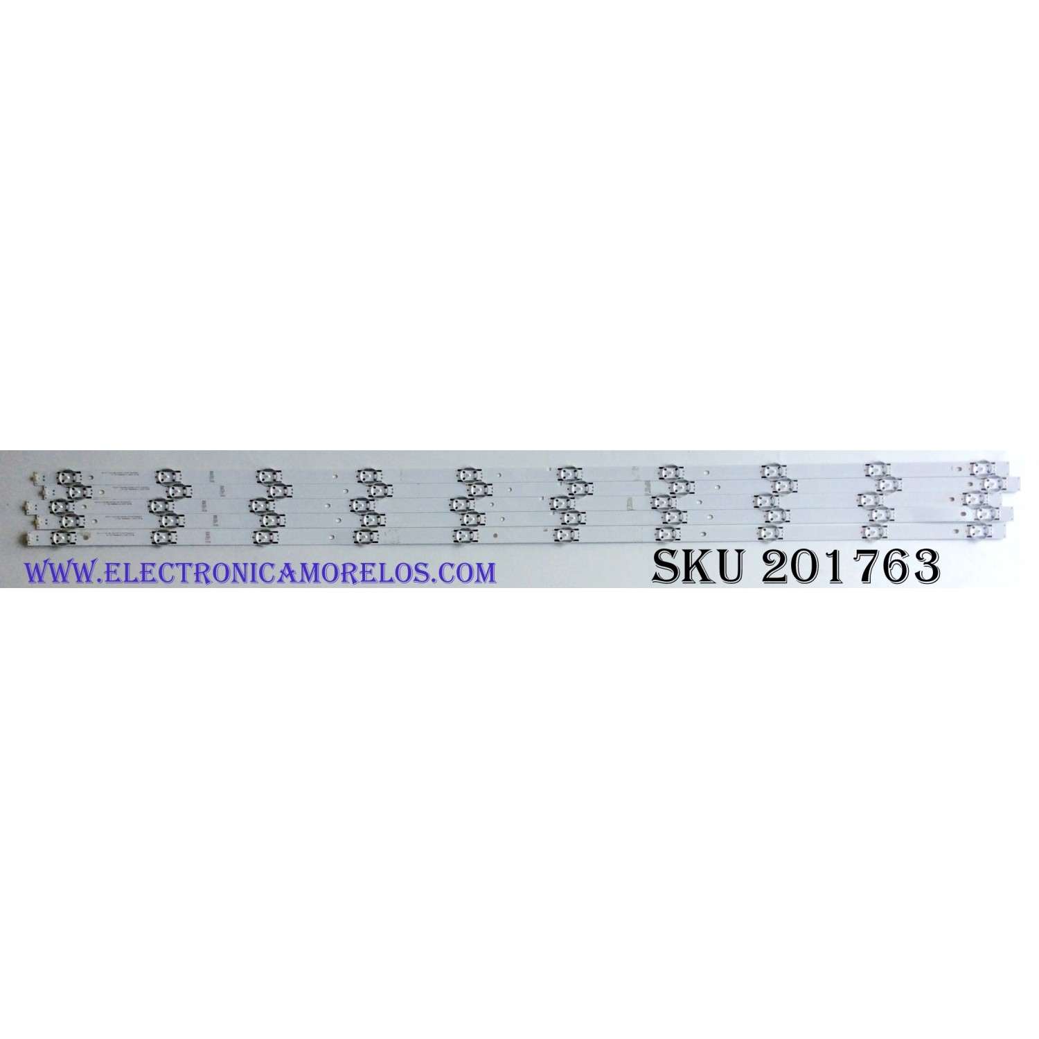 KIT DE LED'S PARA TV (5 PIEZAS) / HISENSE SVH500A63_REV03_10WIC0P_UBH+SILK_161228 / 1177748 / E306084 / PANEL HD500K3U53\S1\BBY\GM\ROHS / MODELO 50R7050E