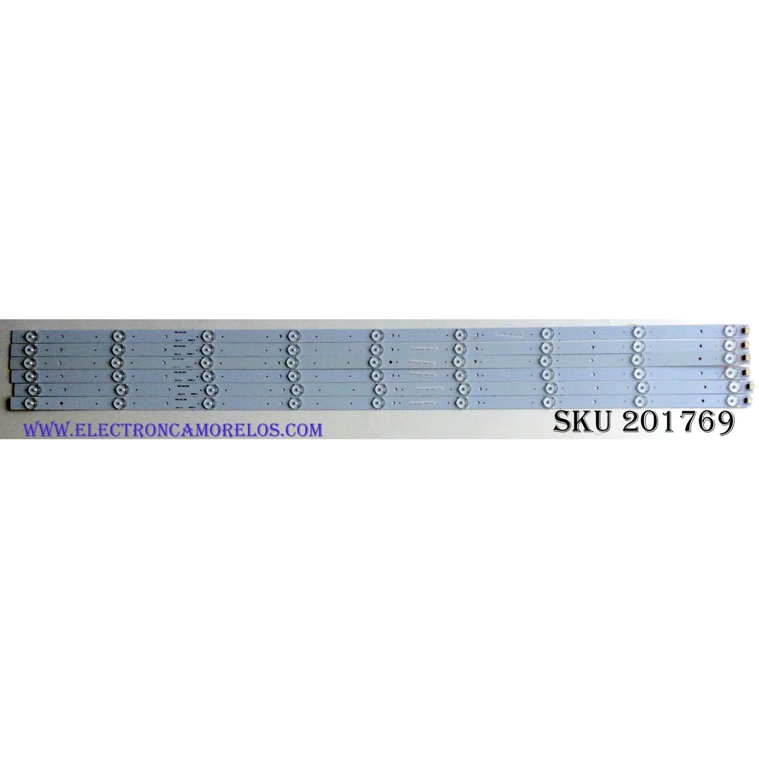 KIT DE LED'S PARA TV (6 PIEZAS) / WESTINGHOUSE GKB5.948.3018 / GKB7.820.3816 / 48609-E / PANEL D480D3-GG58.C0X / LSC480HN05-B01 / MODELO DWM48F1Y1 