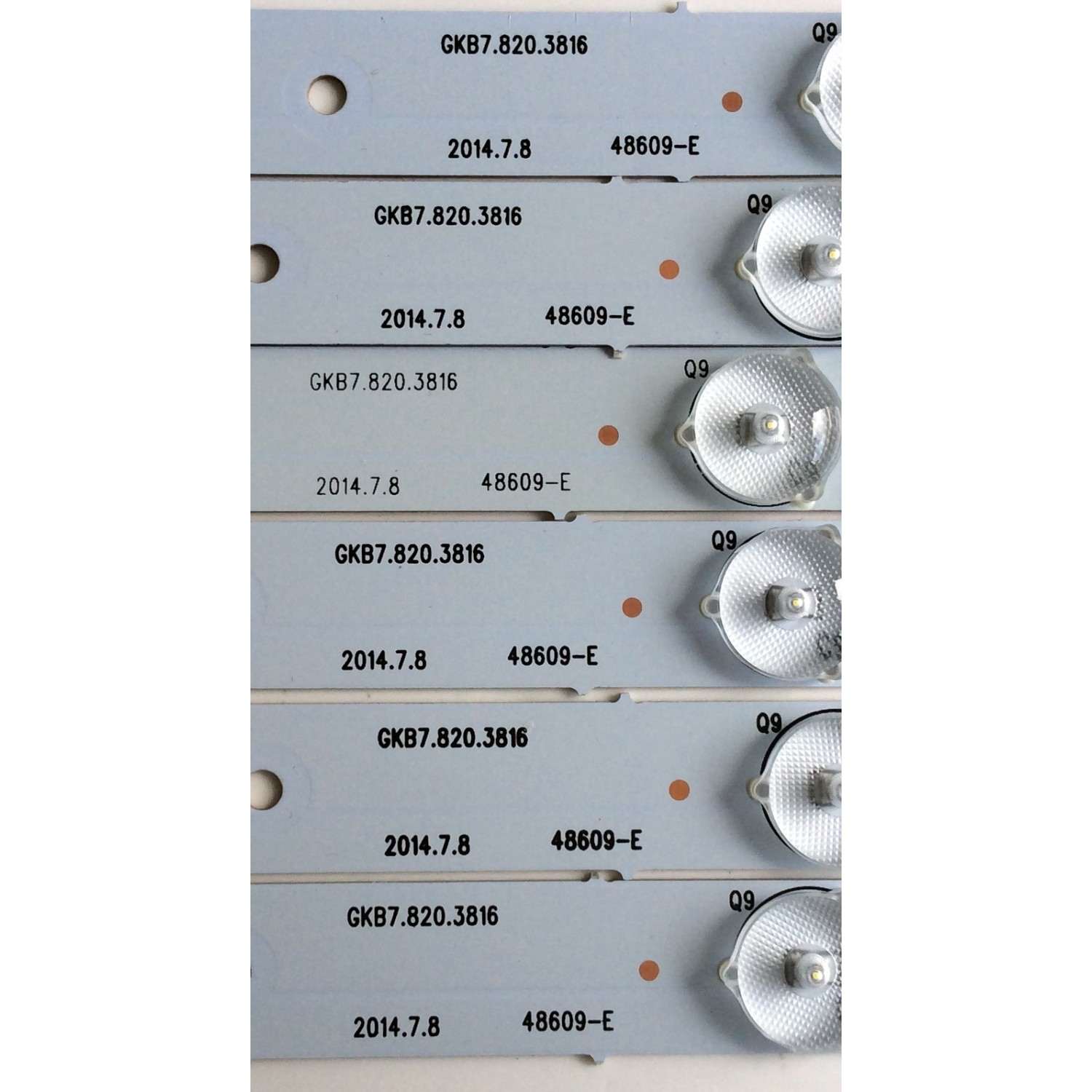 KIT DE LED'S PARA TV (6 PIEZAS) / WESTINGHOUSE GKB5.948.3018 / GKB7.820.3816 / 48609-E / PANEL D480D3-GG58.C0X / LSC480HN05-B01 / MODELO DWM48F1Y1  - Imagen 4