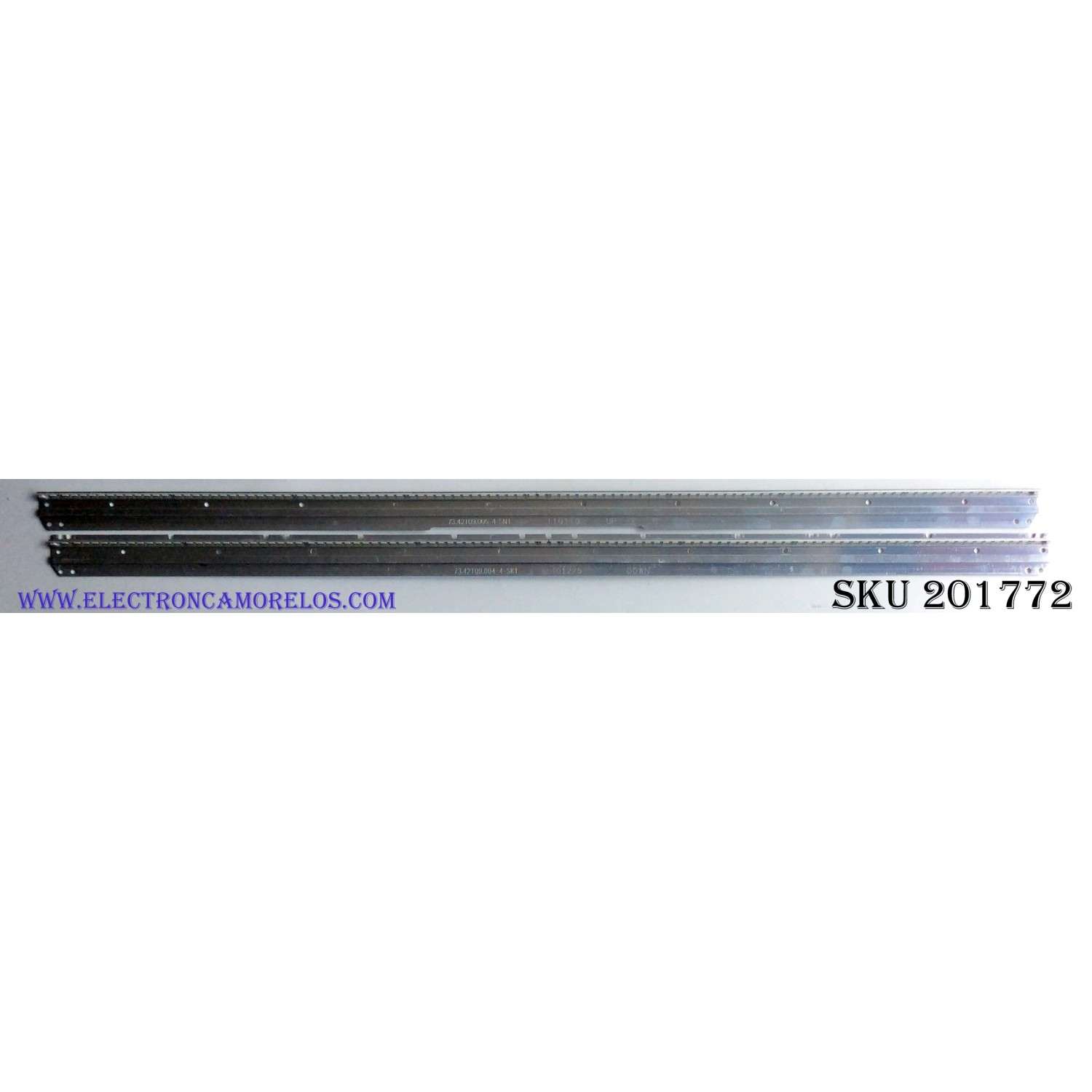 KIT DE LED'S PARA TV (2 PIEZAS) / INSIGNIA 73.42T09.004-4-SK1 / 73.42T09.005-4-SN1 / 42T09-05B / 110110 / 101225 / PANEL T420HW07 V.3 / MODELO NS-42E859A11