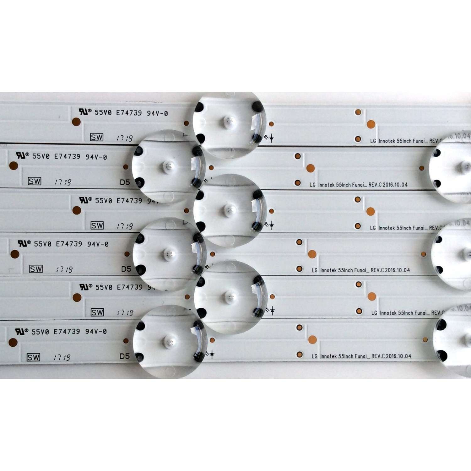 KIT DE LED'S PARA TV (6 PIEZAS) / PHILIPS UDULED0GS065 REV.C / LG INNOTEK 55INCH FUNAI_REV.C / 55W8S1P / G065 / PANEL UADR2XH / UBDR1XH / MODELOS 55PFL5922/F8 / 55PFL5703/F7 / 55PFL5602/F7 - Imagen 3