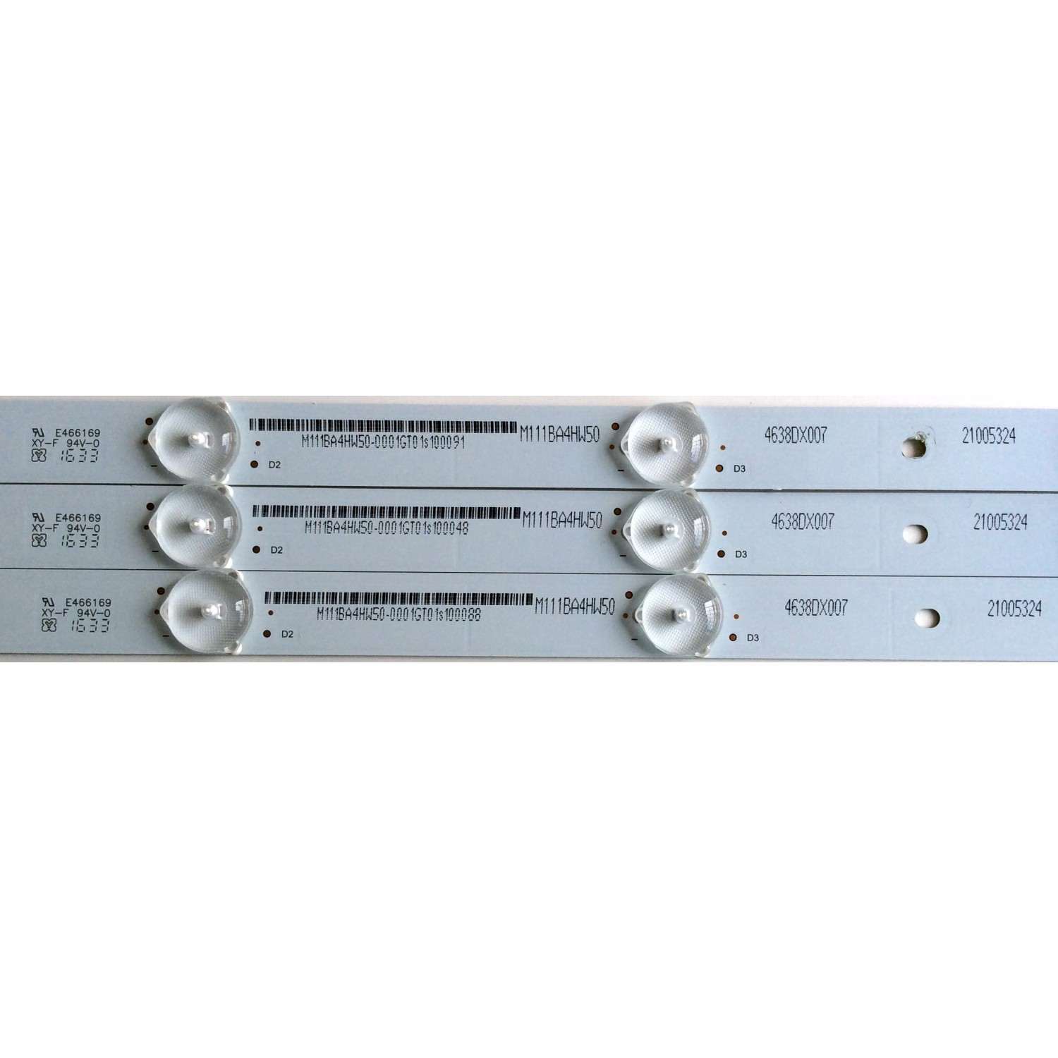 KIT DE LED'S PARA TV (3 PIEZAS) / B-HWBW39D741 / M111BA4HW50 / 4638DX007 / 21005324 / PANEL LC390TA2A / MODELO  - Imagen 3