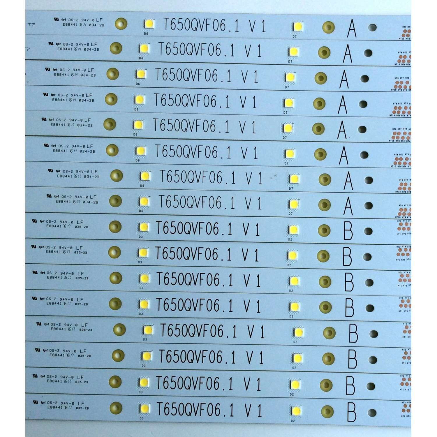 KIT DE LED'S PARA TV (16 PIEZAS) / T650QVF06.1 V1 / E88441 / ZE65T400023C7 / PANEL T650QVF06 / MODELO P65-C1 - Imagen 4