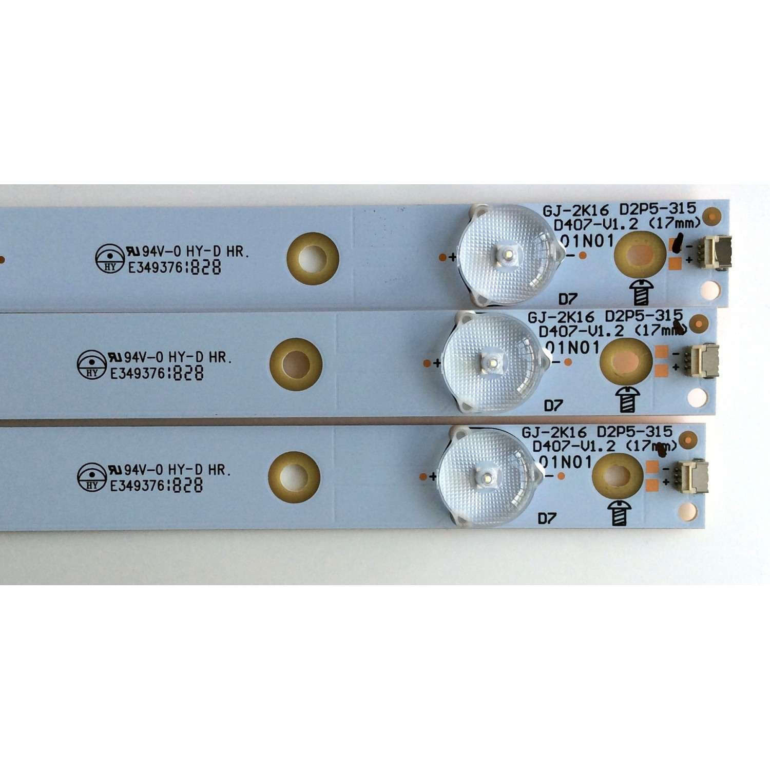 KIT DE LED'S PARA TV (3 PIEZAS) / VIZIO 210BZ07D043535C13D / GJ-2K16 / D2P5-315 / D407-V1.2 / E349376 / GJ-2K16 D2P5-315 D407-V1.2 / 18322 / EBLG4TX3U64X / PANEL TPT320B5-FHBN0.K REV:S49P2T / MODELOS D32f-F1 / D32f-F1 LTMUVMKU - Imagen 2