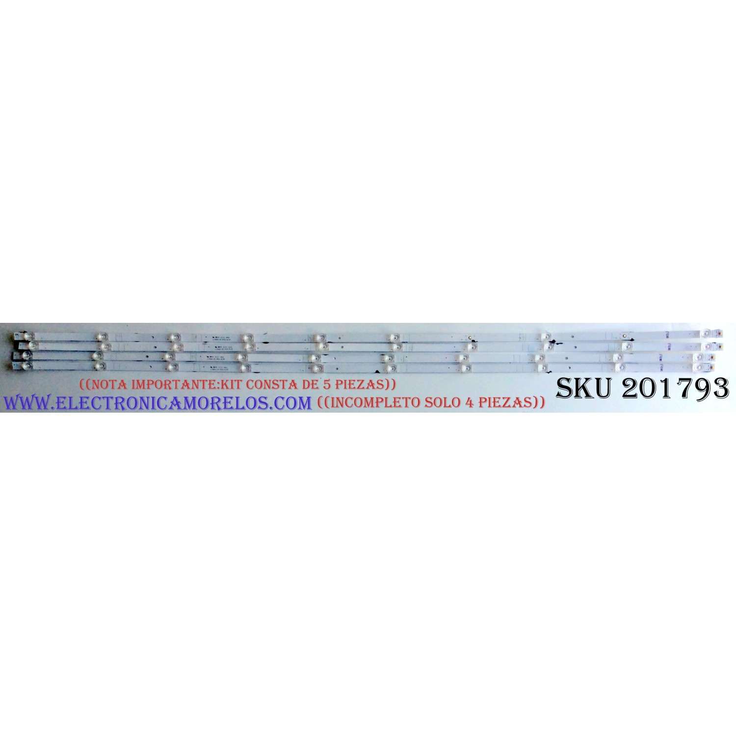 KIT DE LED'S PARA TV ((INCOMPLETO SOLO 4 PIEZAS)) / SHARP JL.D580A1330-365AS-M / 1199904 / JL.D580A1330-365AS-M_V02 / PANEL CV580U2-T01 / MODELOS LC-58Q7330U / LC-58Q620U