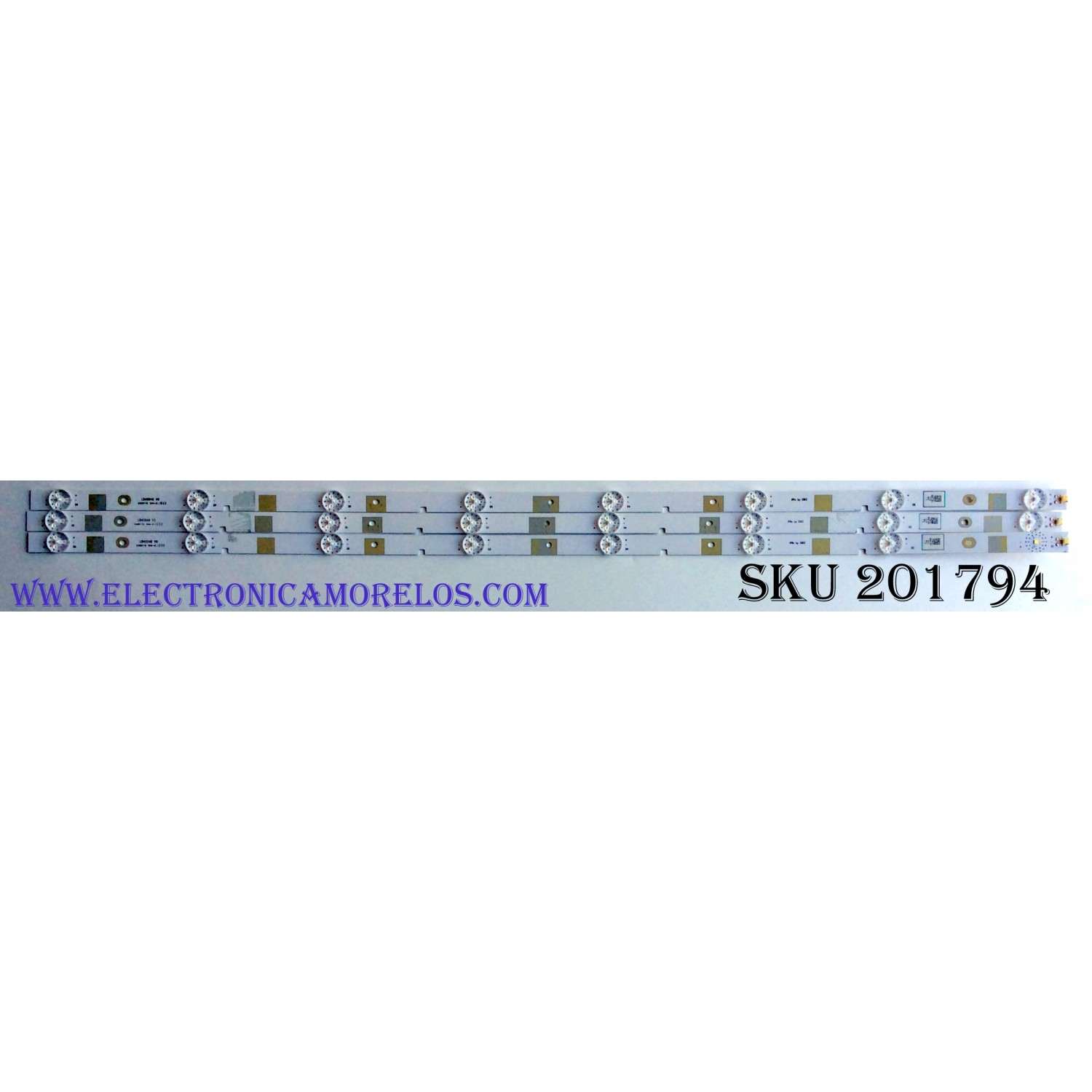 KIT DE LED'S PARA TV (3 PIEZAS) / SHARP LB40048 / LB40048 V0 / 1198259 / E469119 / HE40 / 897 / 6B37 / PANEL JHD400N2F31 / JHD400N2F31-TXL1QL / MODELO LC-40LB601U