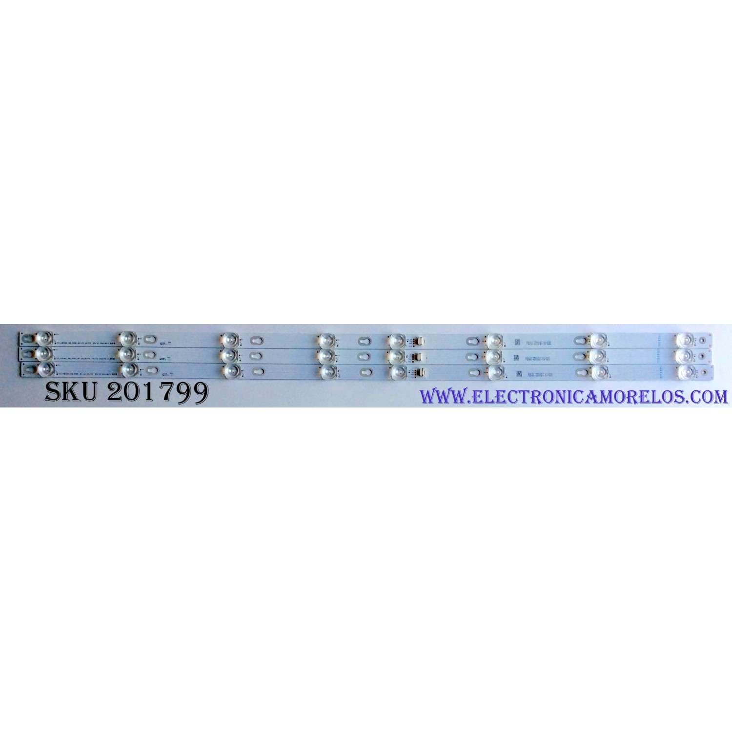 KIT DE LED'S PARA TV ((3 PIEZAS)) / NUMERO DE PARTE 4C-LB4308-YH05J / 006-P1K3532A / TOT_43D2900_3X8_3030C_D6T-2D1_4S1PX2 REV.V2 / T0T_43D2900_3X8_3030C_D6T-2D1_4S1PX2 REV.V2 / PANEL'S LVF430ND1L / LVF430CS0T E7 V1 / MODELOS 43S303 / 43S305 / 43S303TBAA
