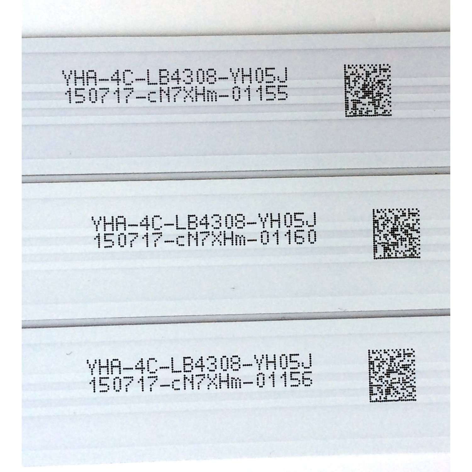 KIT DE LED'S PARA TV ((3 PIEZAS)) / NUMERO DE PARTE 4C-LB4308-YH05J / 006-P1K3532A / TOT_43D2900_3X8_3030C_D6T-2D1_4S1PX2 REV.V2 / T0T_43D2900_3X8_3030C_D6T-2D1_4S1PX2 REV.V2 / PANEL'S LVF430ND1L / LVF430CS0T E7 V1 / MODELOS 43S303 / 43S305 / 43S303TBAA - Imagen 4