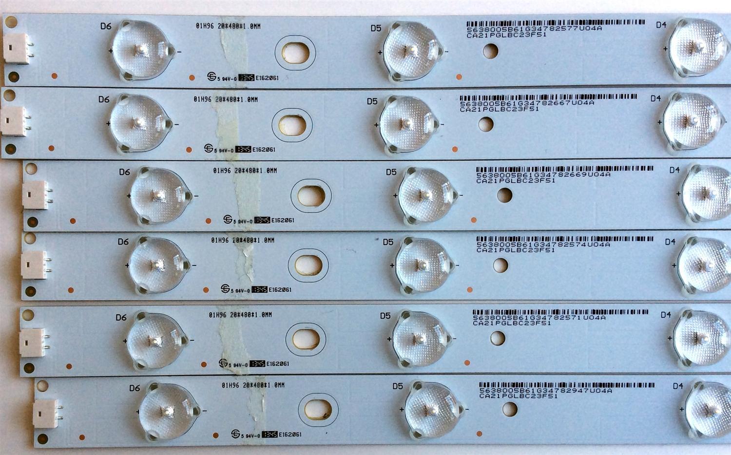 KIT DE LED'S PARA TV (12 PIEZAS) / HISENSE 1179736 / SVH550AQ0 / PC64438 / E320262 / SVH550AQ0_Rev00_RJW1_7LEDX10_161108 / PANEL HD550K3U52\S6\GM\CKD\ROH / MODELO 55H60 - Imagen 3