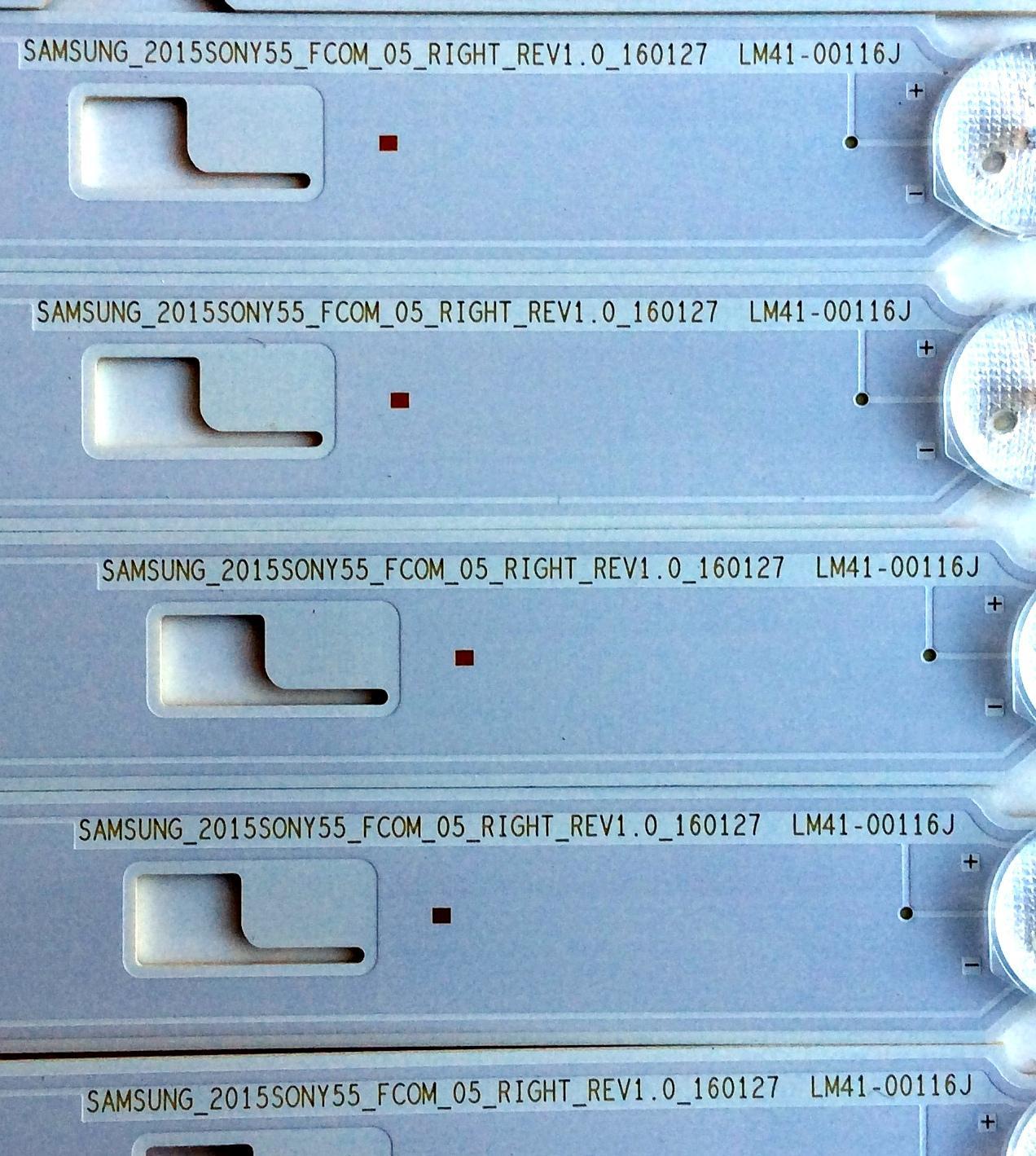KIT DE LED'S PARA TV (10 PIEZAS) / SONY 2015SONY55_FCOM_05 / LM41-00116H / LM41-00116J / SAMSUNG_2015SONY55_FCOM_05_LEFT_REV1.0_160127 / 2015SONY55 / SAMSUNG_2015SONY55_FCOM_05_RIGHT_REV1.0_160127 / PANEL YS6S550CNG025 / A21166335C / MODELO XBR-55X700D - Imagen 6