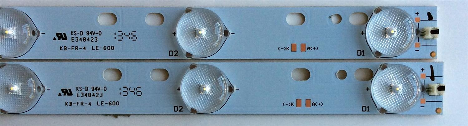 KIT DE LED'S PARA TV (2 PIEZAS) / SCEPTRE CA09PGHBYZF7B / E348423 / KB-FR-4 / LE-600 / PANEL'S CN32HA526 / HV320WX2-206 / MODELO X322BV-HDR8WX - Imagen 3