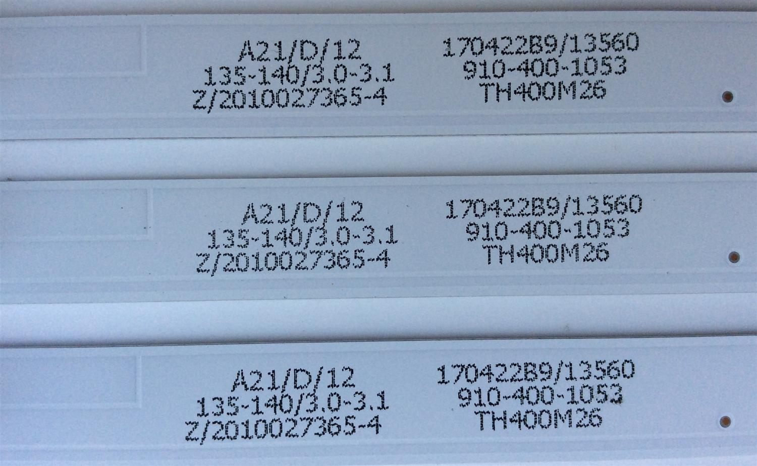 KIT DE LED'S PARA TV (3 PIEZAS) / ELEMENT / 303TH400053 / TFMT40D08-ZC22AG-06 / TH400M29 / PANEL T400-V35-DLED / MODELOS ELF4017 / ELST4017 F7C3M - Imagen 2