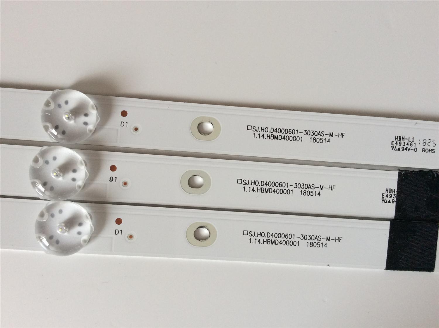 KIT DE LED'S PARA TV (3 PIEZAS) ROHS / SJ.H0.D4000601-3030AS-M-HF / 1.14.HBMD400001 / 180713S 0066DF B624 B1 1198052 / PANEL JHD400N2F31-TXL2B1QL ROHS / MODELO 40EU3000 / 40H4050E - Imagen 2