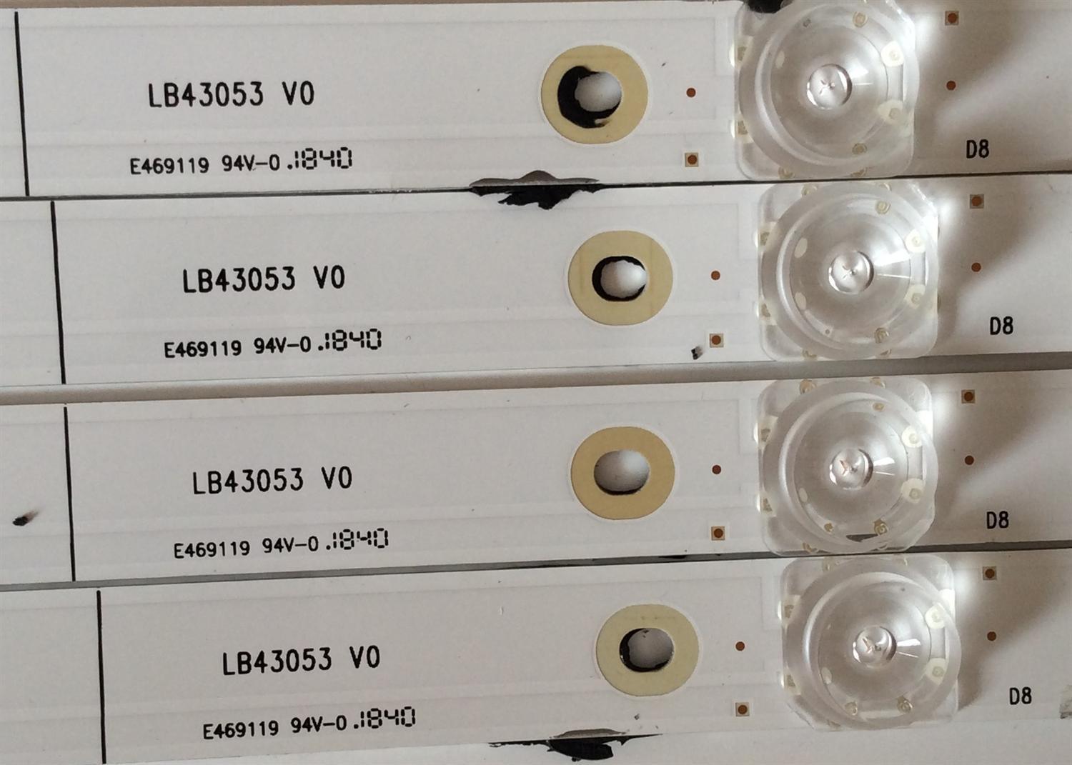 KIT DE LED'S PARA TV (4 PIEZAS) HISENSE / LB43053 / 1202459 / E469119 / PANEL JHD425S1U71\S0\FM\ROH  HISENSE / MODELO 43RGE - Imagen 2