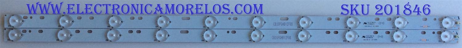 KIT DE LED'S PARA TV (2 PIEZAS) / ROHS / CB10PGHBYZF8B / KB-FR-4 LE-600 / PANEL CN32HA521 / MODELO X32