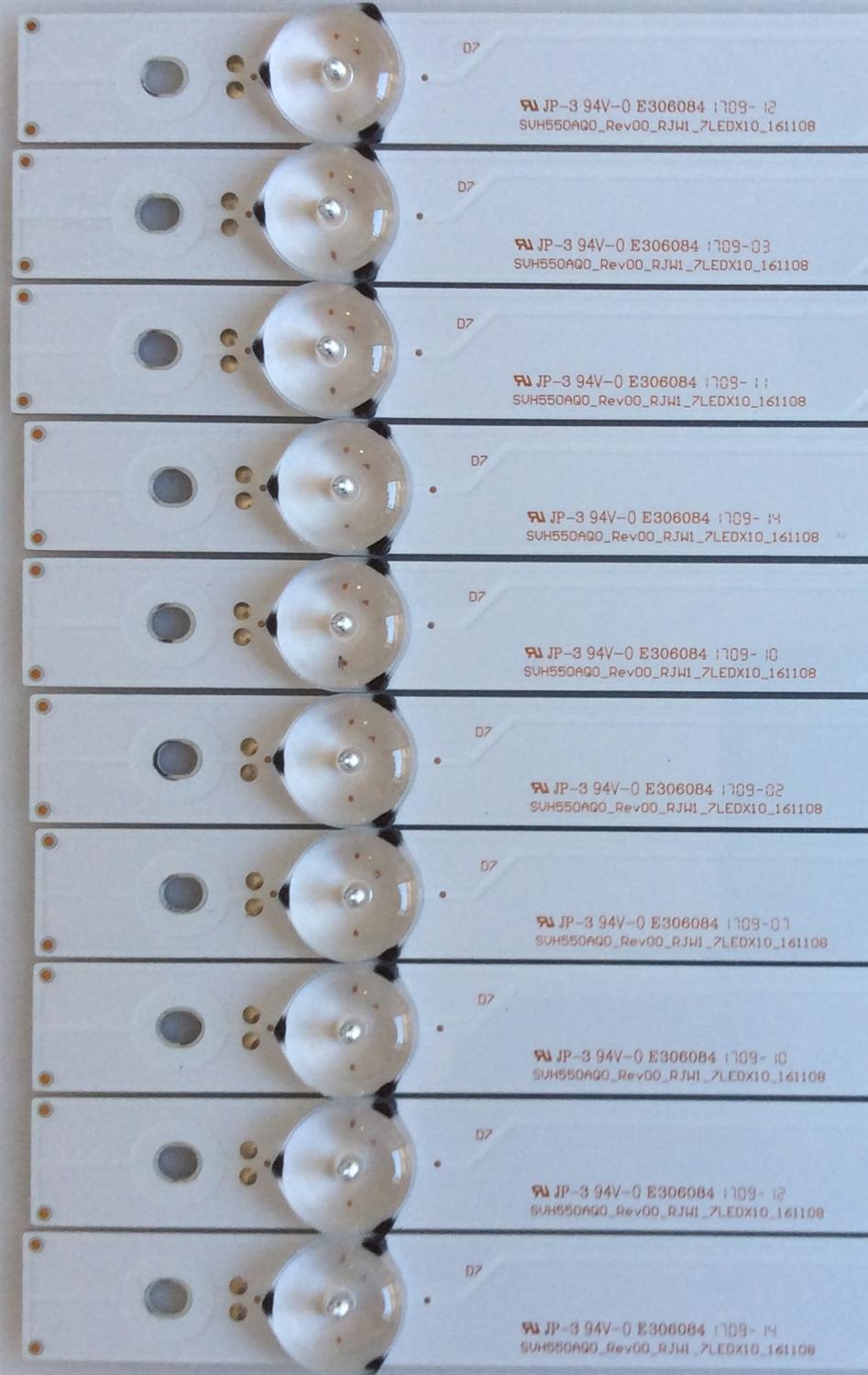 KIT DE LED'S PARA TV (10 PIEZAS) / HISENSE / 1173547 / SVH550AQ0_REV00_RJW1_7LEDX10_161108 / MODELO 55H6D - Imagen 4