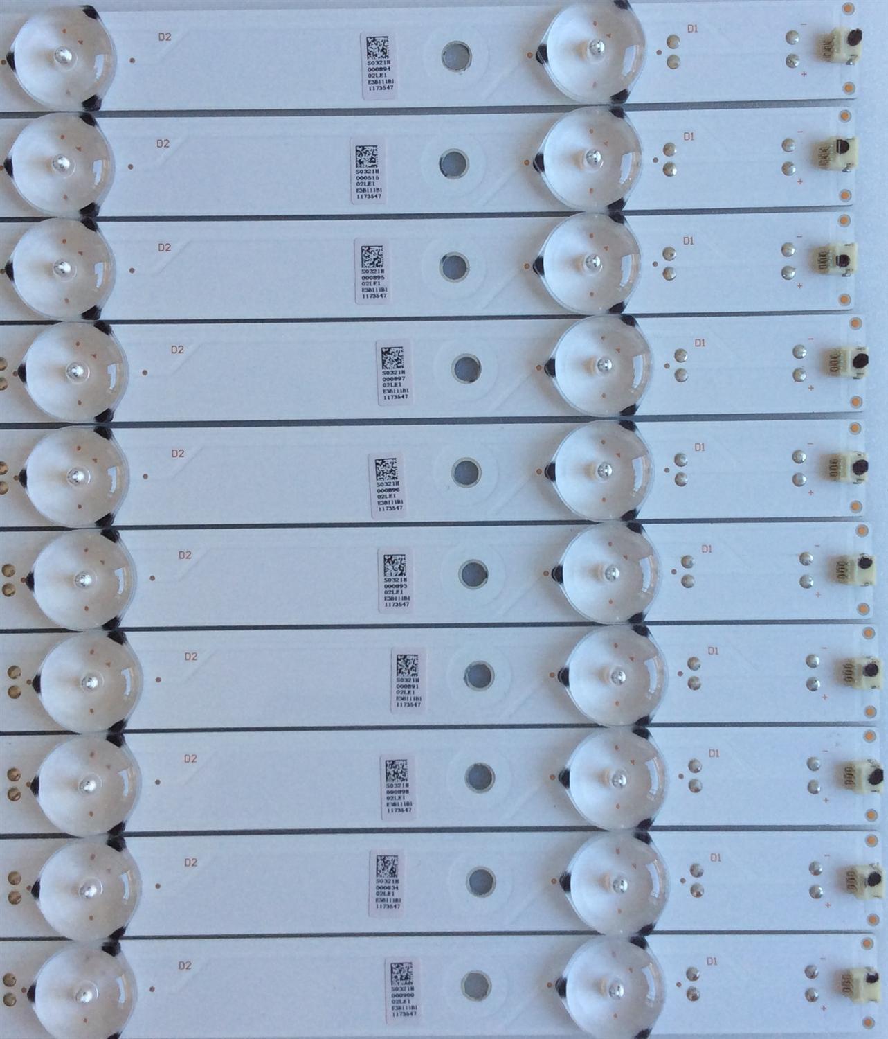KIT DE LED'S PARA TV (10 PIEZAS) / HISENSE / 1173547 / SVH550AQ0_REV00_RJW1_7LEDX10_161108 / MODELO 55H6D - Imagen 3
