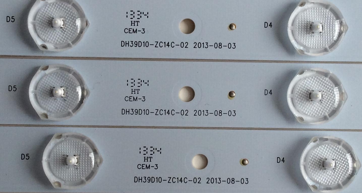 KIT DE LED'S PARA TV (3 PIEZAS) / DH39D10-ZC14C-02 / D21524 / 130821A1 / MODELO 39DHCACF93 - Imagen 3