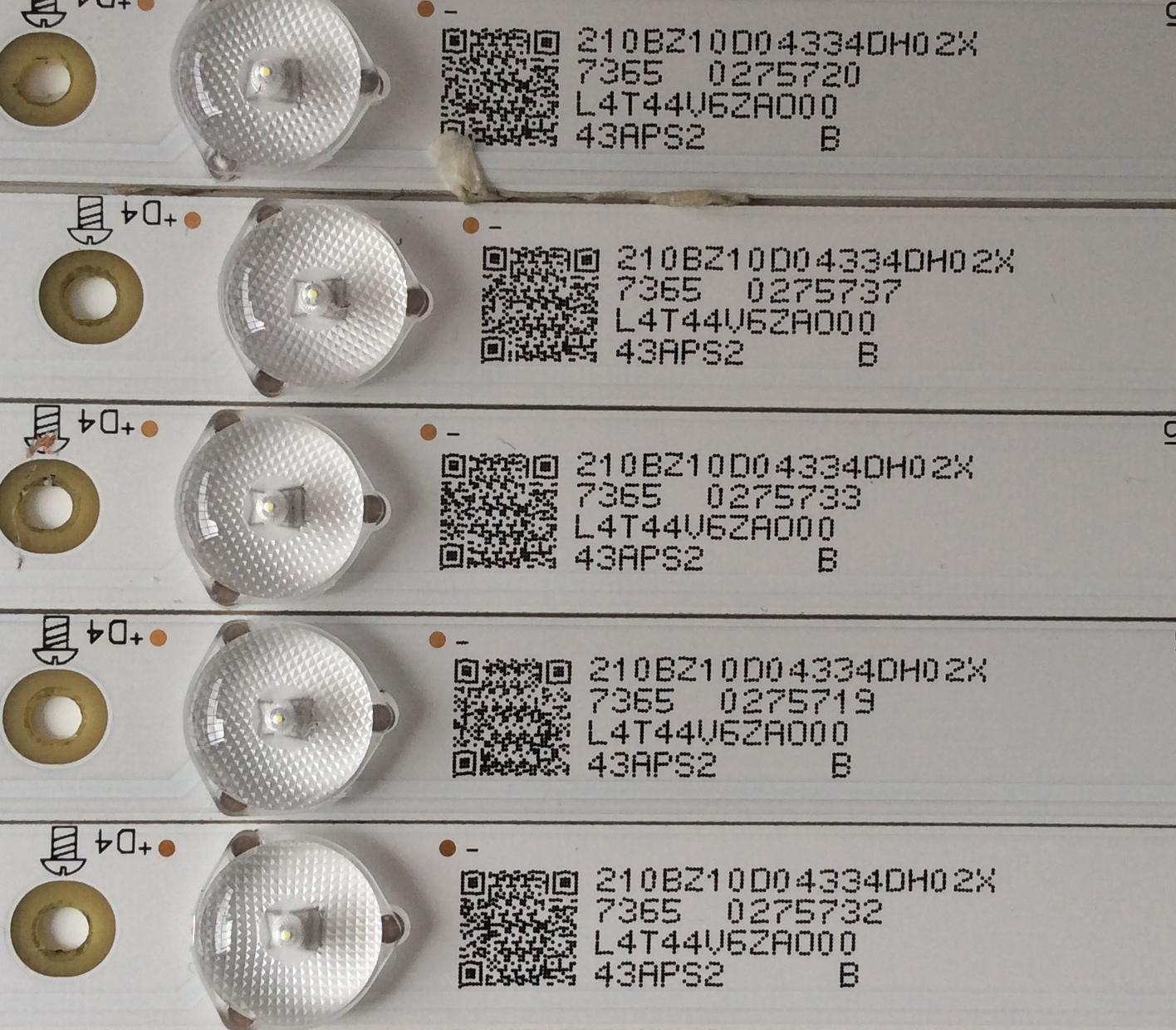 KIT DE LED'S PARA TV (5 PIEZAS) / TPV / LB-PF3030-GJVIZIO435X10APS2(0.3)-H / 210BZ10D04334DH02X / L4T44V6ZAO00 / PANEL TPT430H3-FHBN10.K / MODELO D43F-E1 LTTUVNLT - Imagen 4