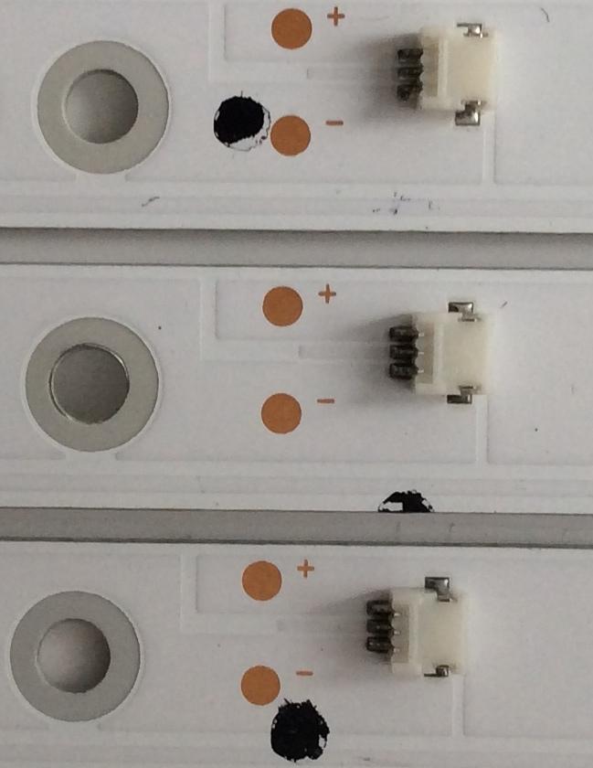 KIT DE LED'S PARA TV (3 PIEZAS) / ZX43ZC332M08A1 V0 / 1BF5004180511 / PANEL'S CN430CN61 / CN430CN6210 / HV430F.HB-N10 / MODELO ONC18TV001 - Imagen 3