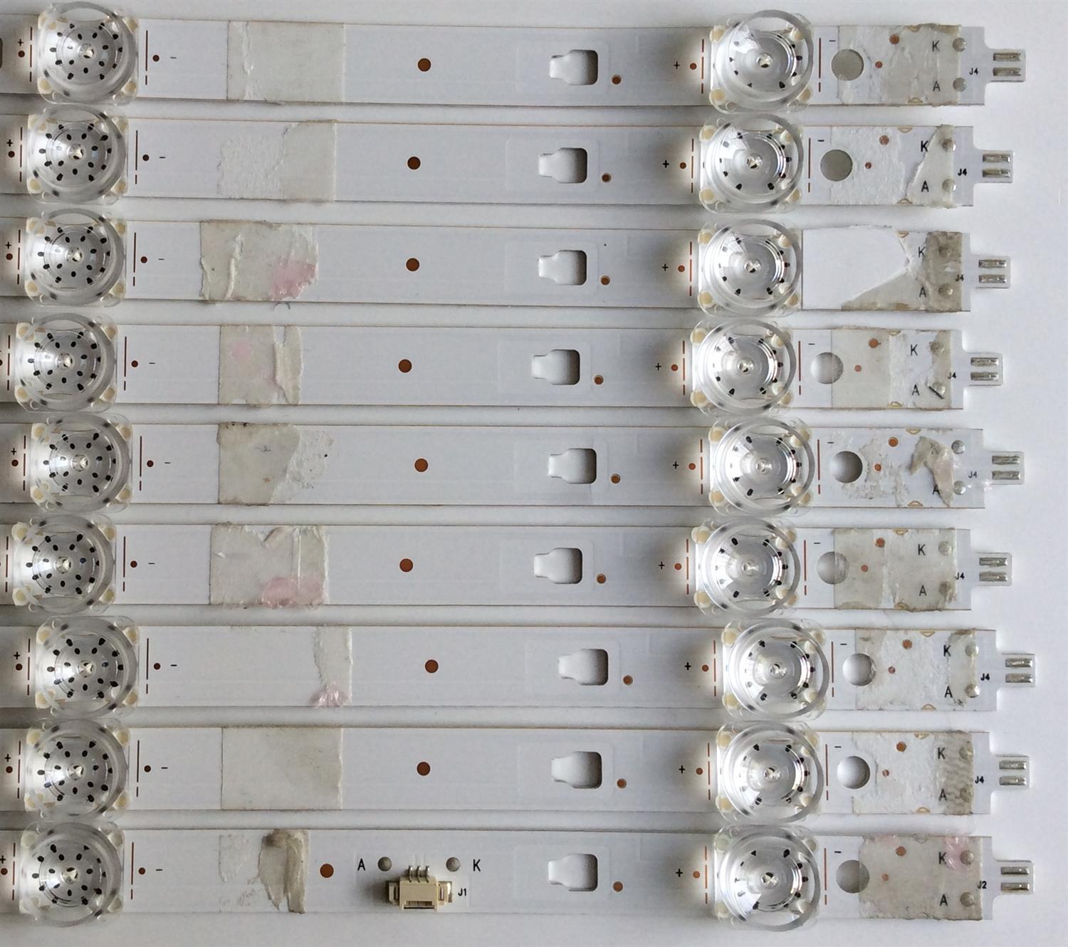 KIT DE LED'S PARA TV HITACHI / RCA / KONKA / JVC (9 PIEZAS) / NUMERO DE PARTE 30349005214 / LED49D05A-ZC29AG-01 / LED49D05B-ZC29AG-01 / 49000M32 / PANEL V500DJ6-QE1 / MODELOS 50C61 / 50U55A / LT-49MA875 / LT-50MA877 - Imagen 3