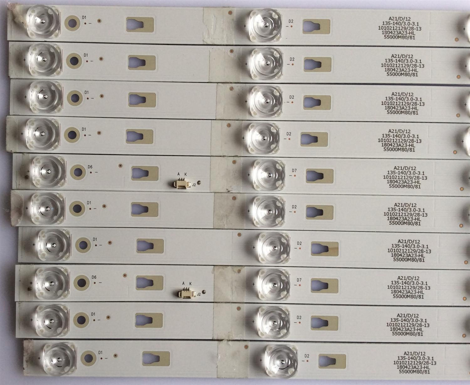 KIT DE LED'S PARA TV (10 PIEZAS) / JVC /  30355005202 / 30355005203 / 55000M80/81 / LED55D05A-ZC23AG-06 / PANEL LC546PU2L02 / MODELO LT-55MA877 - Imagen 2