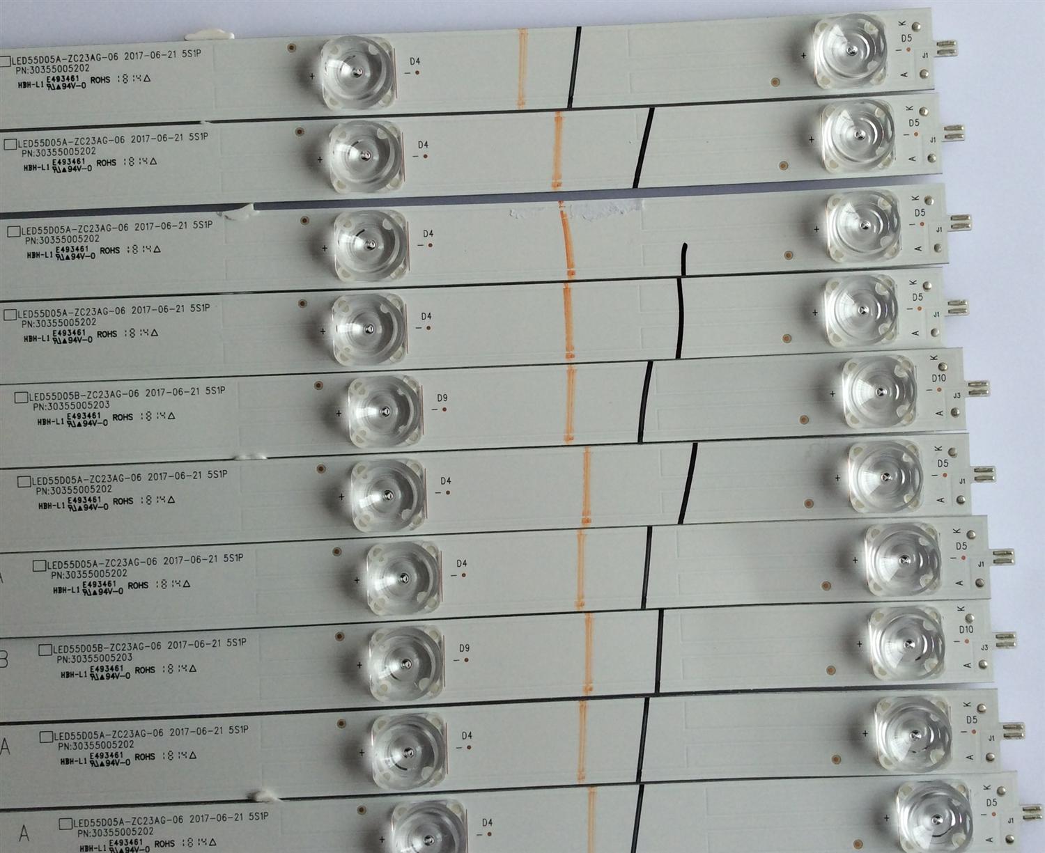 KIT DE LED'S PARA TV (10 PIEZAS) / JVC /  30355005202 / 30355005203 / 55000M80/81 / LED55D05A-ZC23AG-06 / PANEL LC546PU2L02 / MODELO LT-55MA877 - Imagen 4