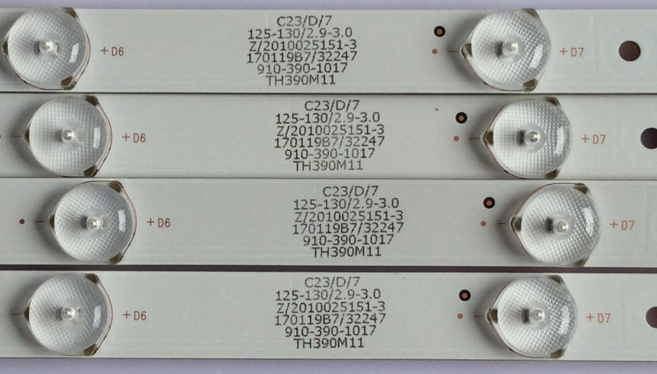 KIT DE LED'S PARA TV (4 PIEZAS) / ELEMENT / 303TH390042 / TFGJ39D09-ZC21FG-03 / 125-130/2.9-3,0 / PANEL T390-DXB-DLED / MODELO ELEFW3916 - Imagen 3