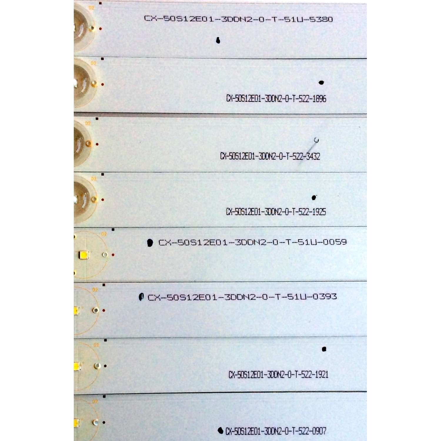 KIT DE LED'S PARA TV (8 PIEZAS) / INSIGNIA 500TV03 V0 / CX-50S12E01 / E74739 / CX-50S12E01-3DDN2-0-T-522 / PANEL T500HVN07.5 / 96.50S12.C01 / PANEL NS-50D420NA16 - Imagen 3