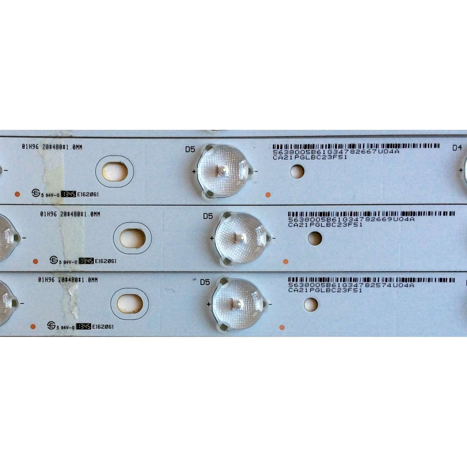 KIT DE LED'S PARA TV (12 PIEZAS) / HISENSE 1179736 / SVH550AQ0 / PC64438 / E320262 / SVH550AQ0_Rev00_RJW1_7LEDX10_161108 / PANEL HD550K3U52\S6\GM\CKD\ROH / MODELO 55H60 - Imagen 2