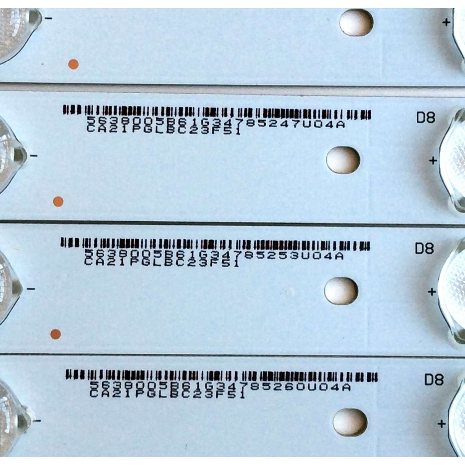 KIT DE LED'S PARA TV (12 PIEZAS) / HISENSE 1179736 / SVH550AQ0 / PC64438 / E320262 / SVH550AQ0_Rev00_RJW1_7LEDX10_161108 / PANEL HD550K3U52\S6\GM\CKD\ROH / MODELO 55H60 - Imagen 8