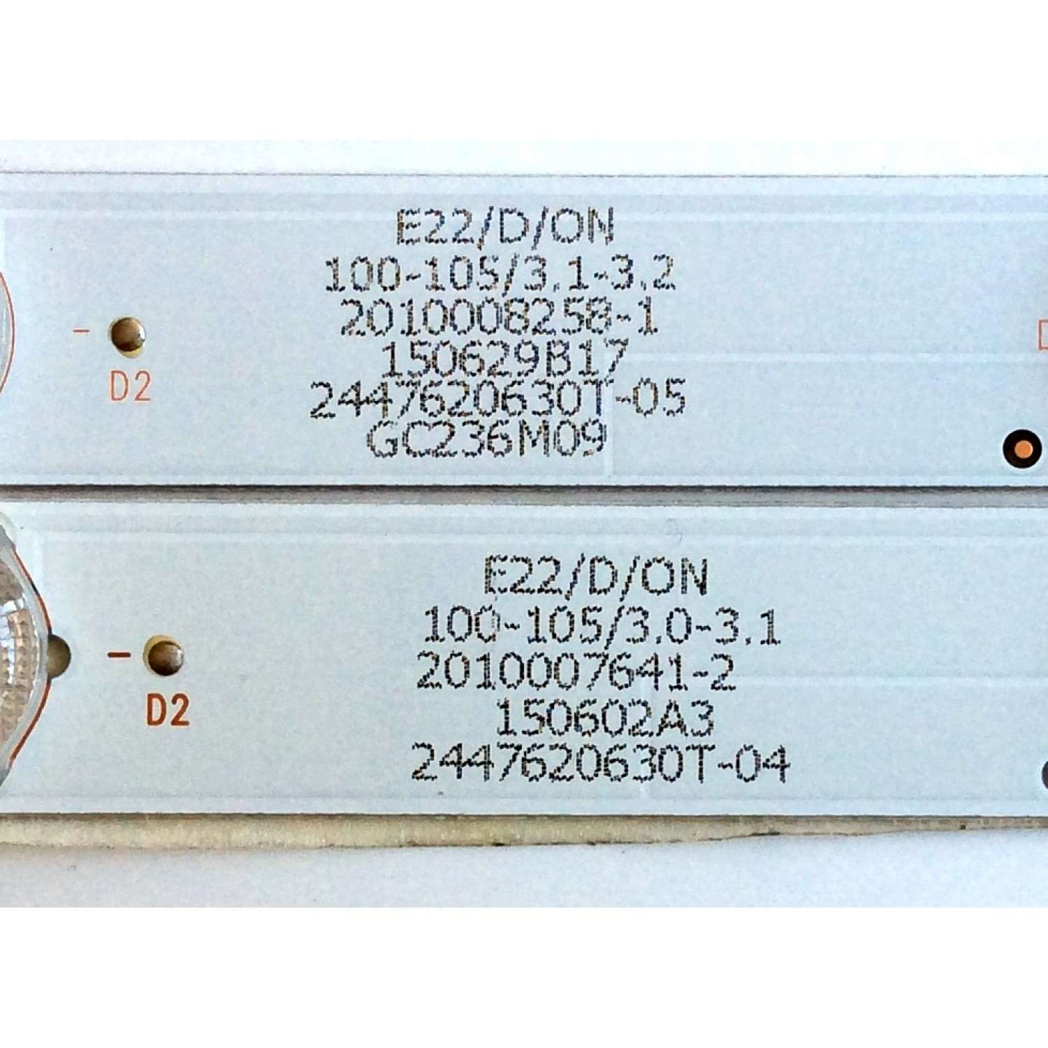 KIT DE LED'S PARA TV (2 PIEZAS) / ELEMENT GC236D06-ZC21FG-01 / 303GC236038 / PY63718 / 100-105/3.1-3.2 / 2010007641-2 / 2010019492-1 / 150629B17 / 150602A3 / 2447620630T-04 / 2447620630T-07 / PANEL BOEI236WX1 / MODELO ELEFW248 - Imagen 3
