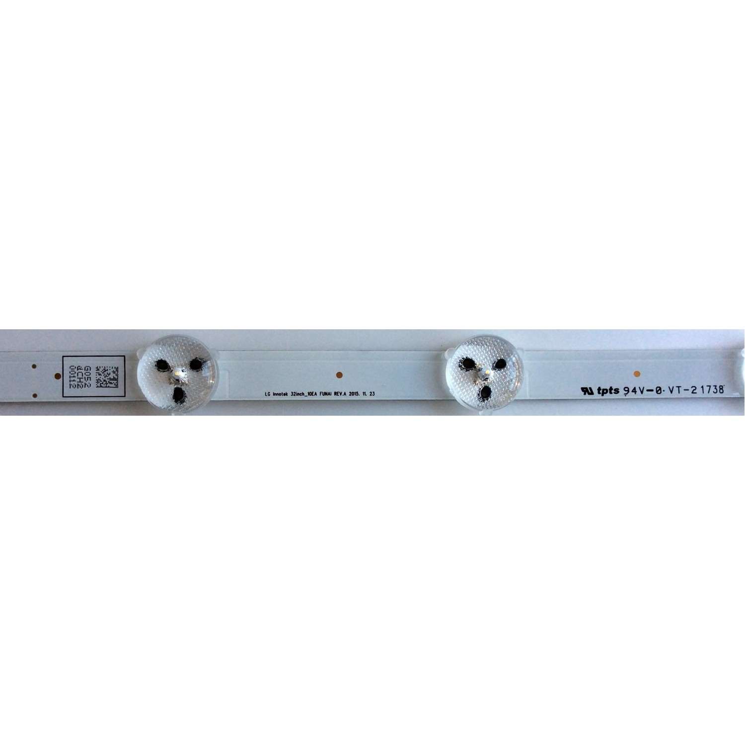 LED PARA TV / PHILIPS UDULED0GS052 / LG INNOTEK 32INCH_10EA FUNAI REV.A / UDULED0GS052 REV.A / 94V-0 VT-21738 / 32W1 / 0S1P / PANEL HV320WHB-N80 / U6FF2XG  / MODELOS 32PFL3901/F8 / 32PFL3901 / F8 - Imagen 3
