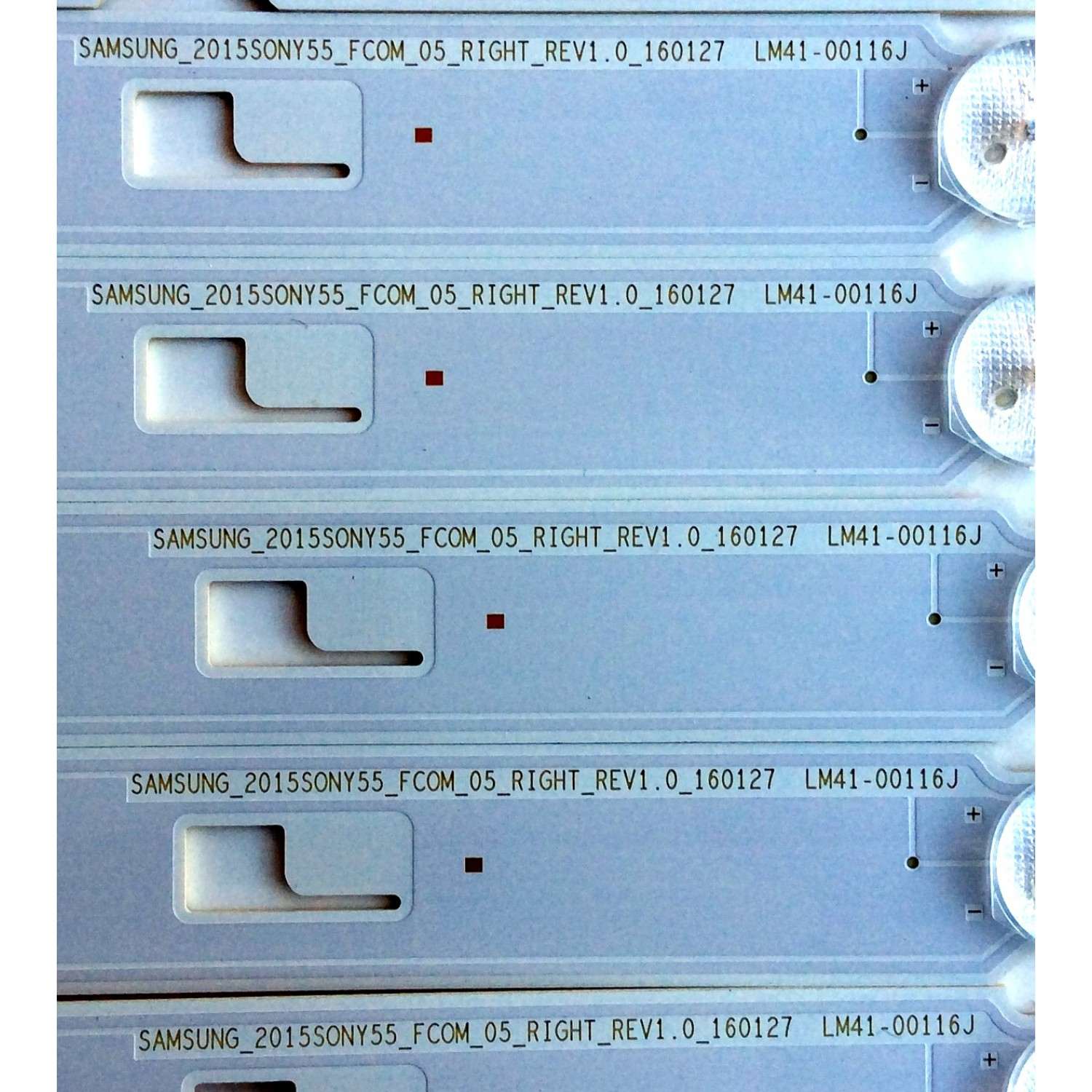 KIT DE LED'S PARA TV (10 PIEZAS) / SONY 2015SONY55_FCOM_05 / LM41-00116H / LM41-00116J / SAMSUNG_2015SONY55_FCOM_05_LEFT_REV1.0_160127 / 2015SONY55 / SAMSUNG_2015SONY55_FCOM_05_RIGHT_REV1.0_160127 / PANEL YS6S550CNG025 / A21166335C / MODELO XBR-55X700D - Imagen 6